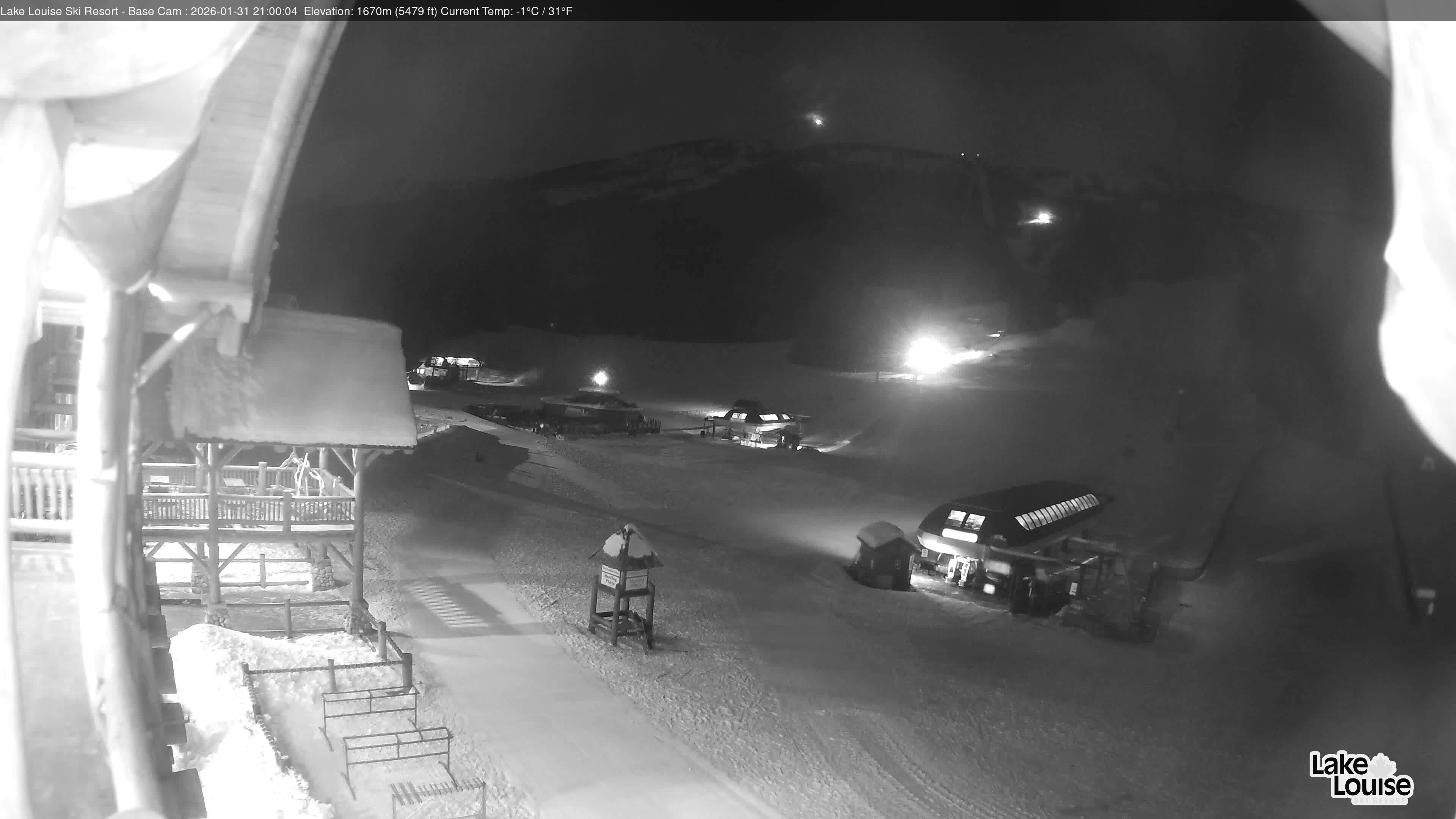 Archiv Foto Webcam Lake Louise: Talstation