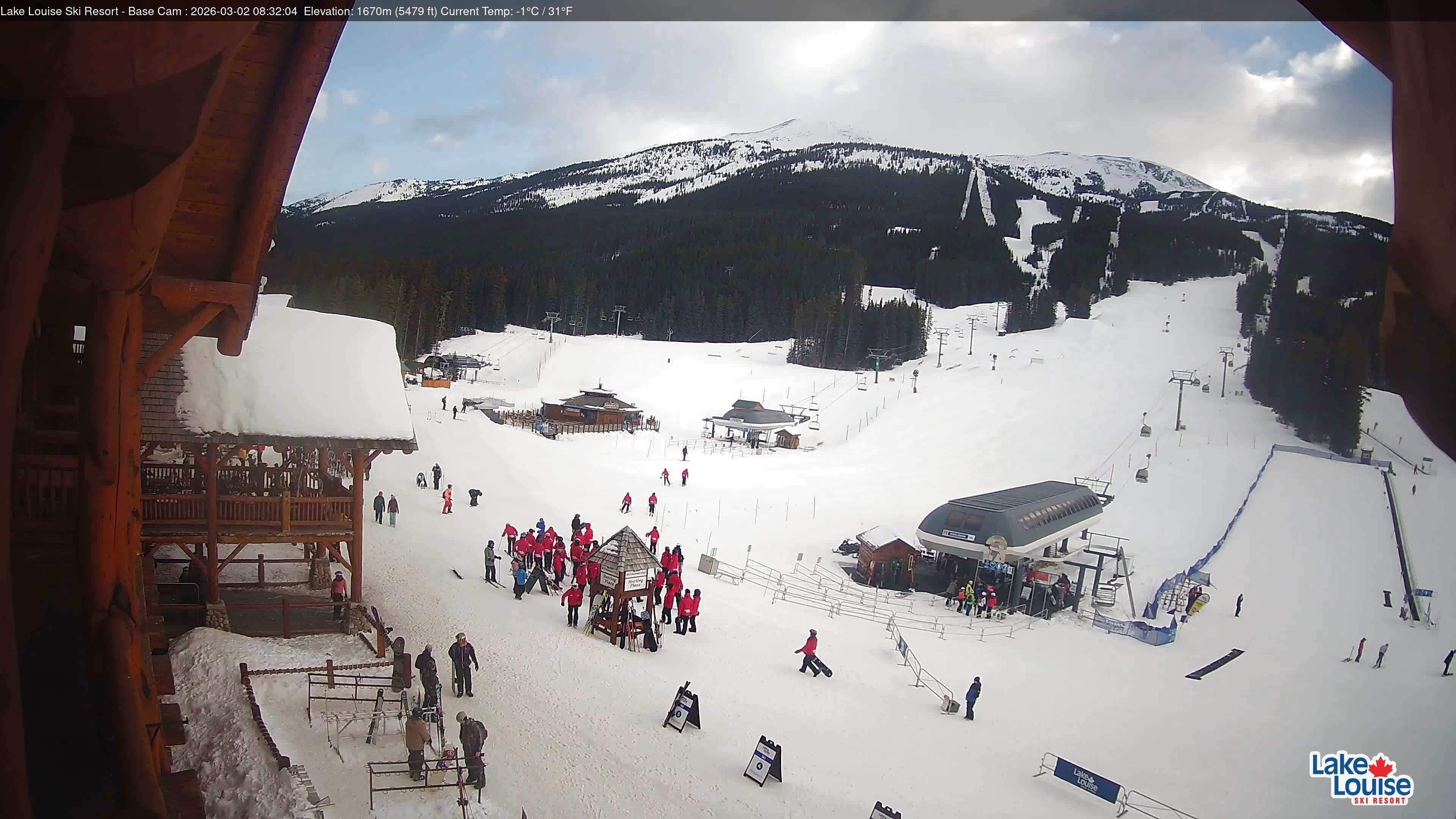 Archiv Foto Webcam Lake Louise: Talstation
