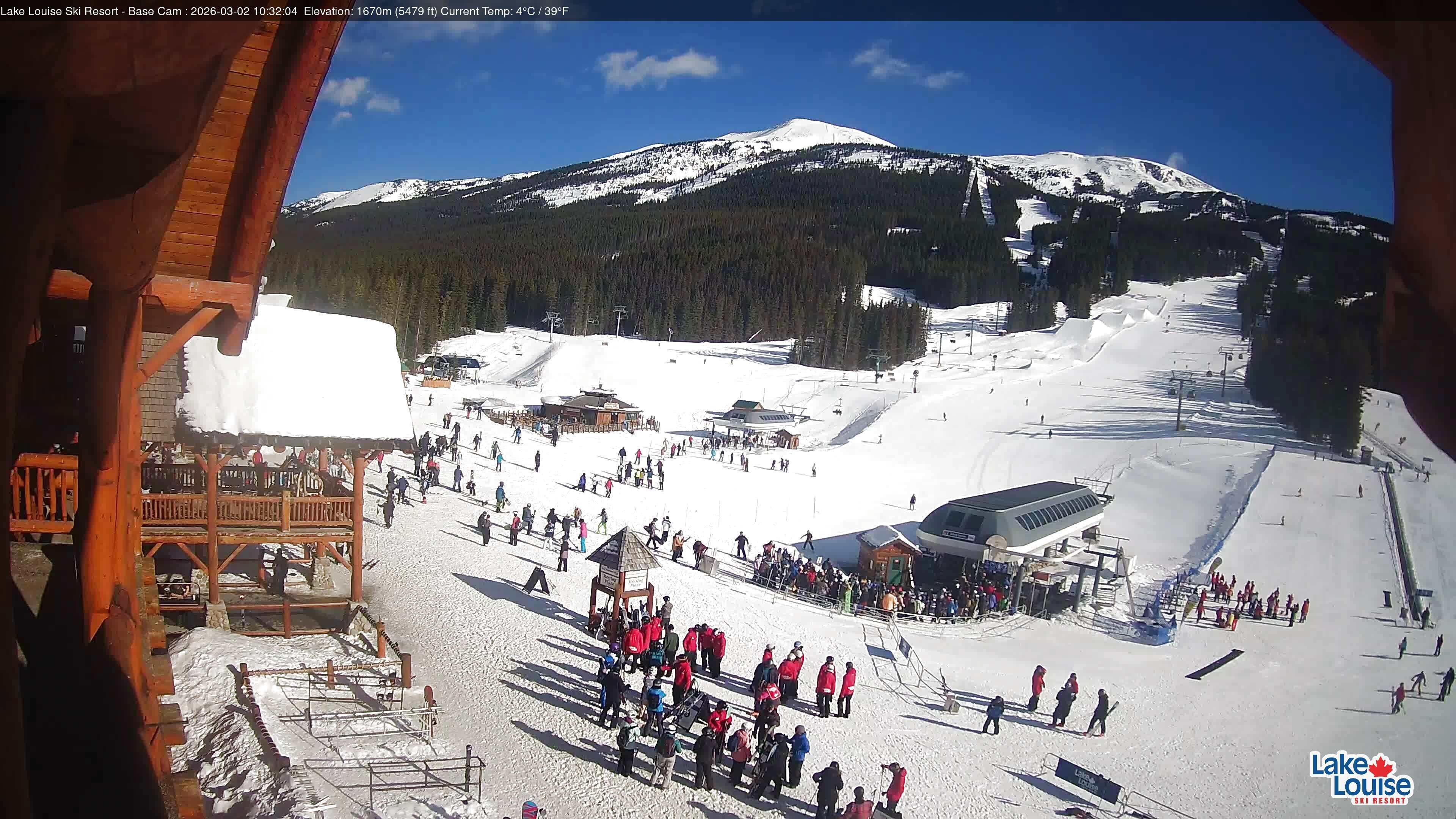 Archiv Foto Webcam Lake Louise: Talstation