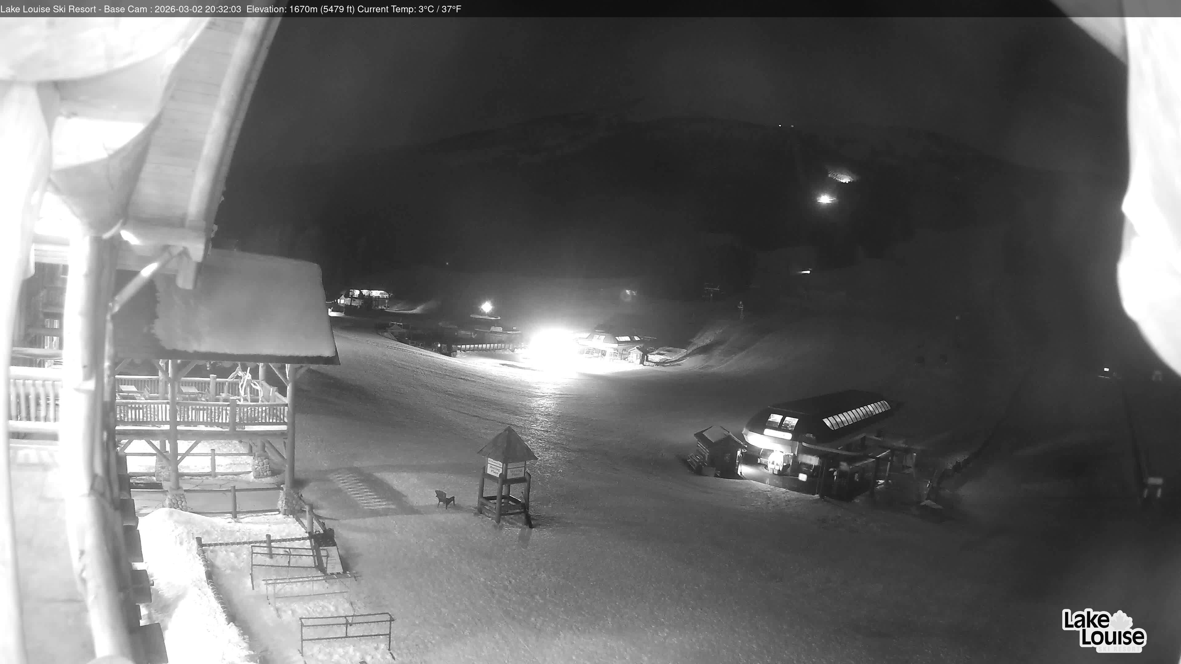 Archiv Foto Webcam Lake Louise: Talstation