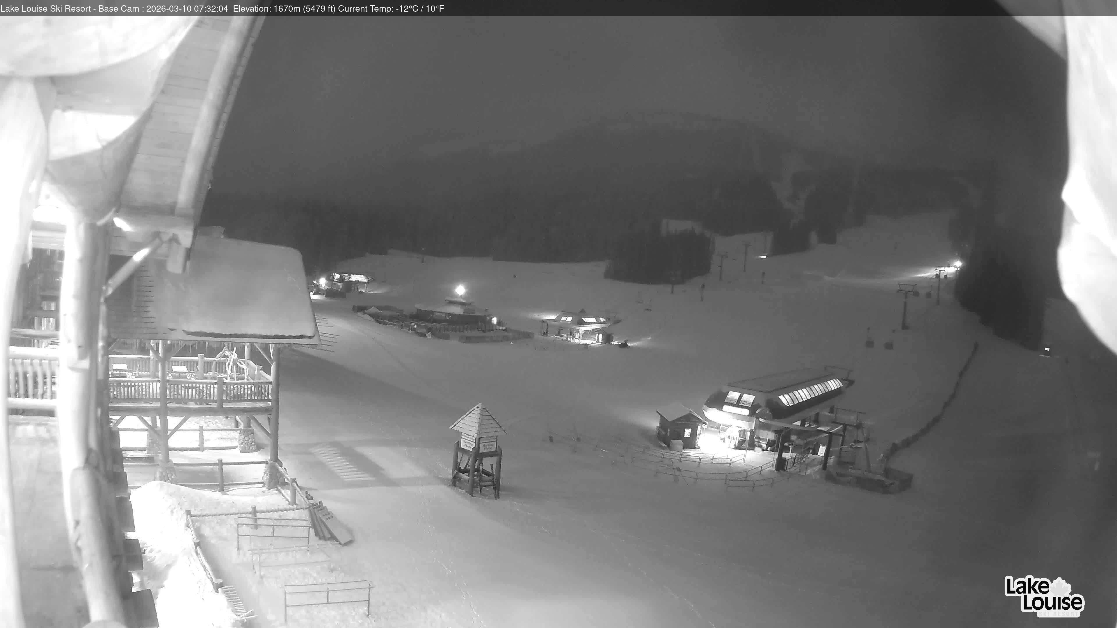 Archiv Foto Webcam Lake Louise: Talstation