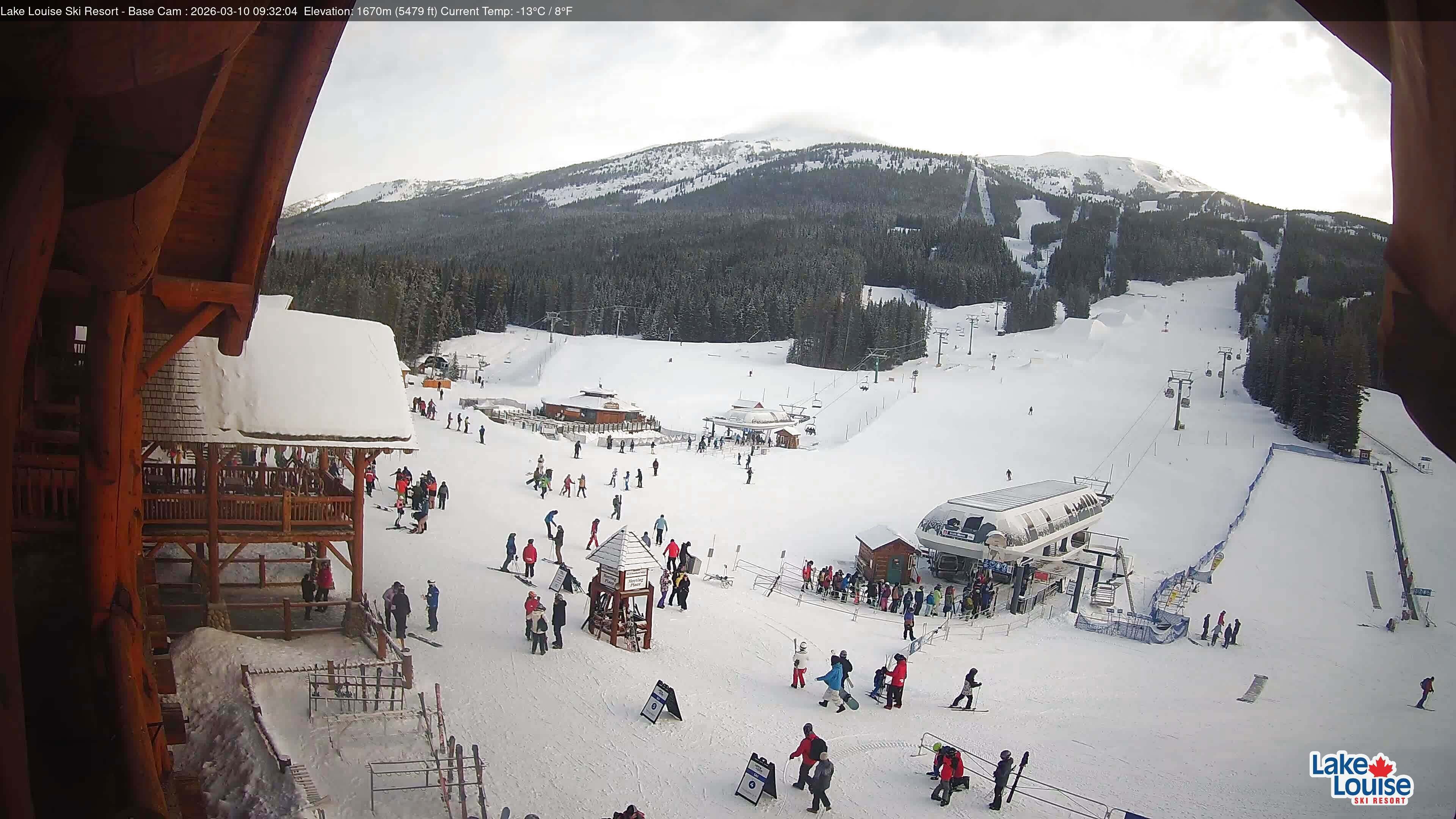 Archiv Foto Webcam Lake Louise: Talstation