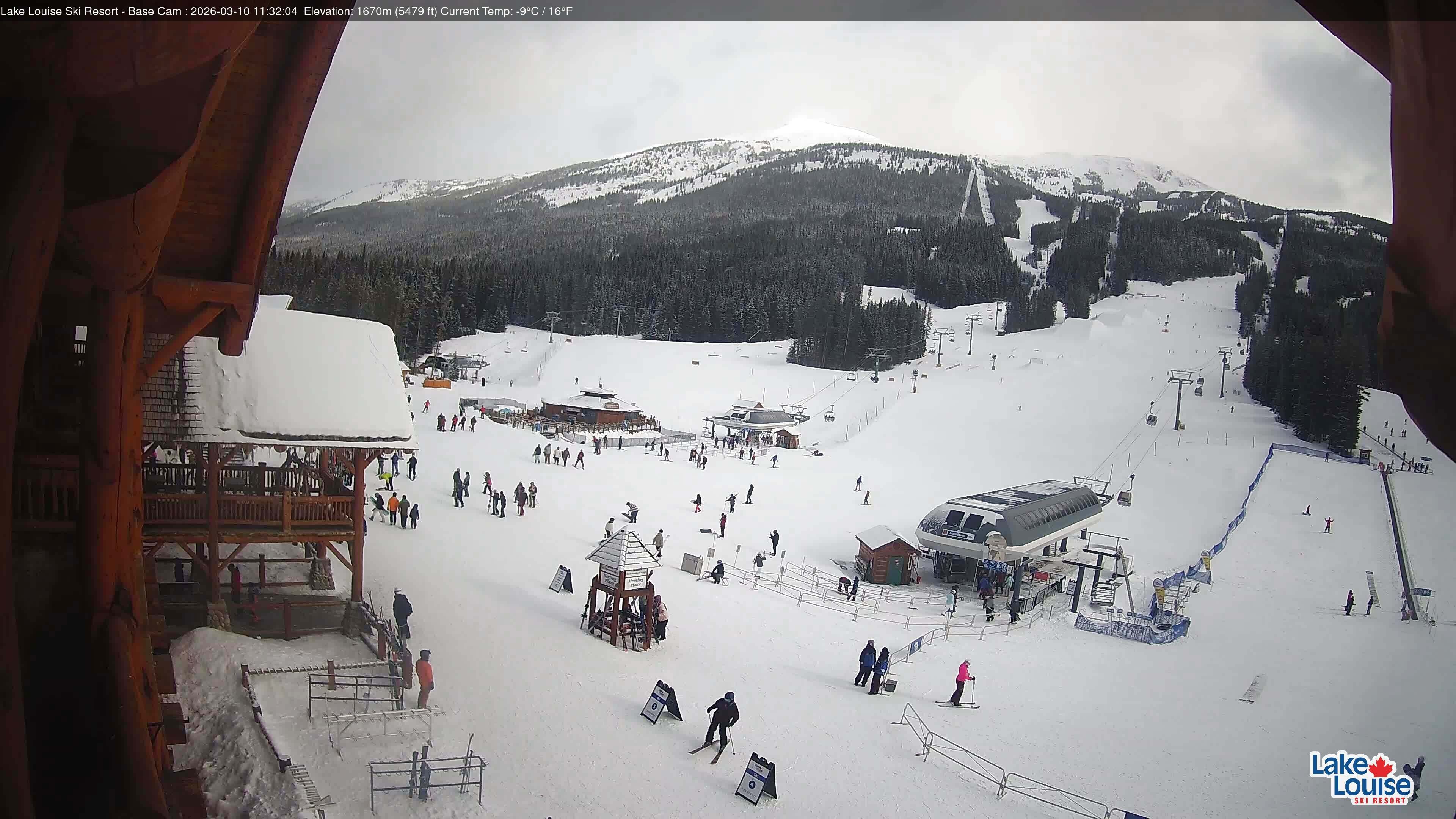 Archiv Foto Webcam Lake Louise: Talstation