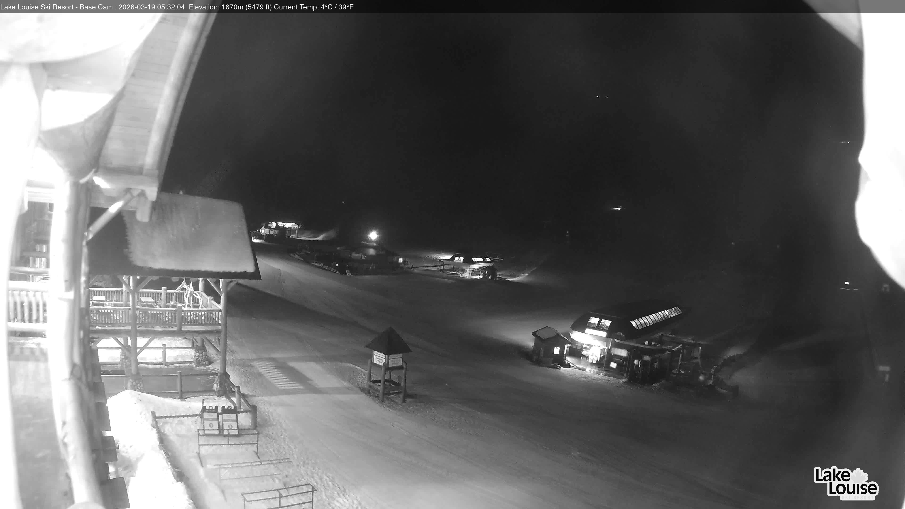 Archiv Foto Webcam Lake Louise: Talstation