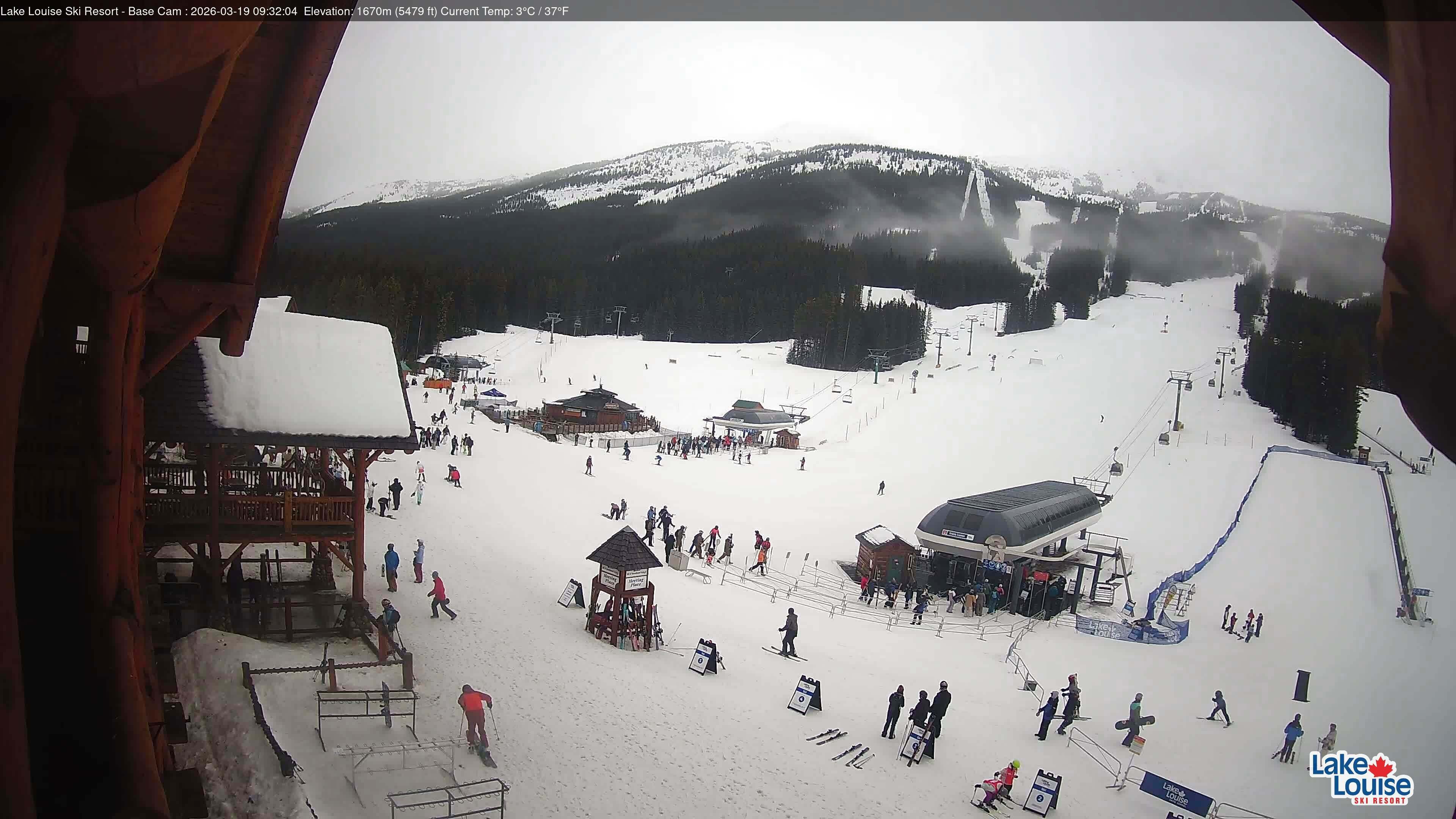 Archiv Foto Webcam Lake Louise: Talstation