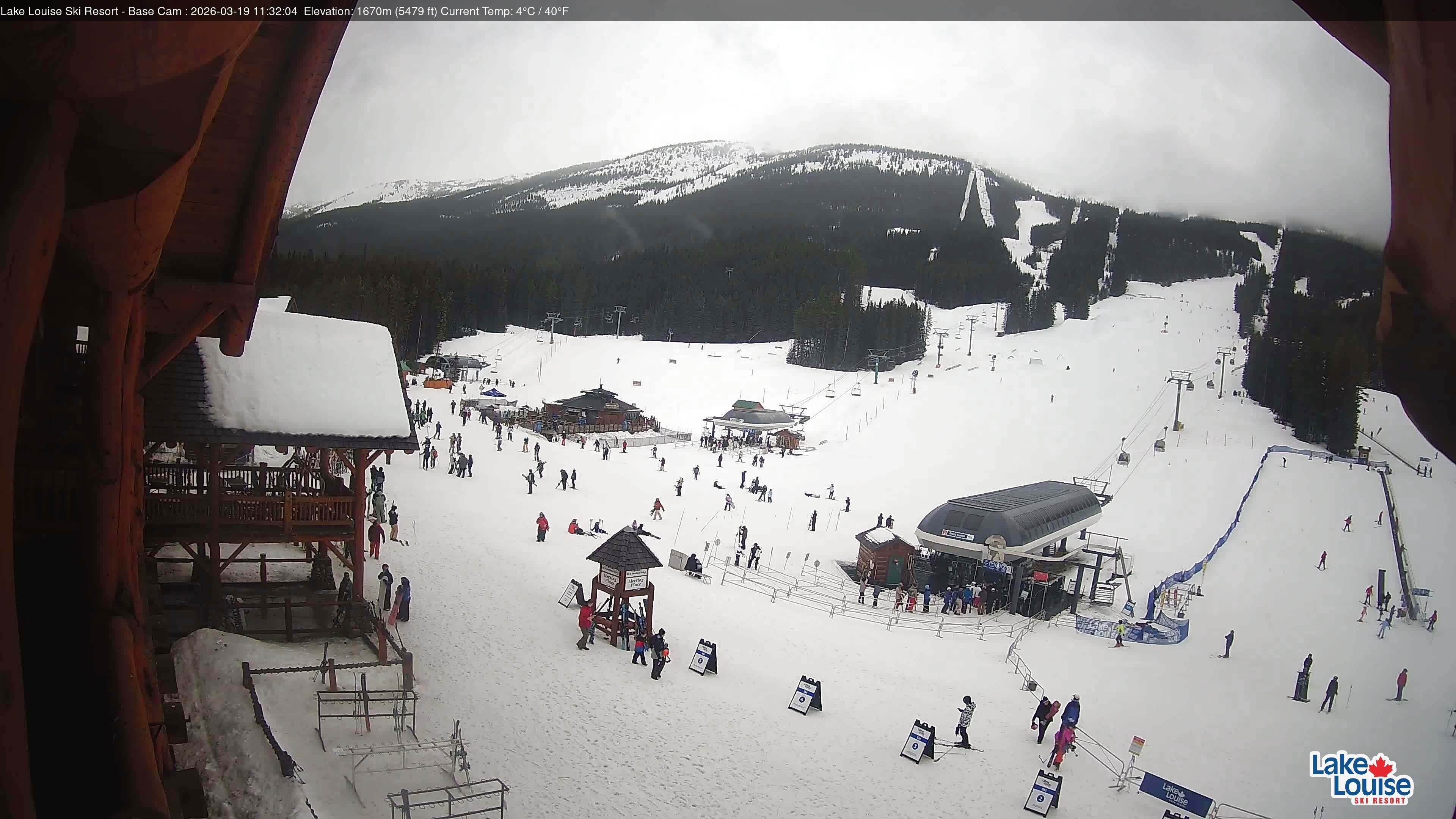 Archiv Foto Webcam Lake Louise: Talstation