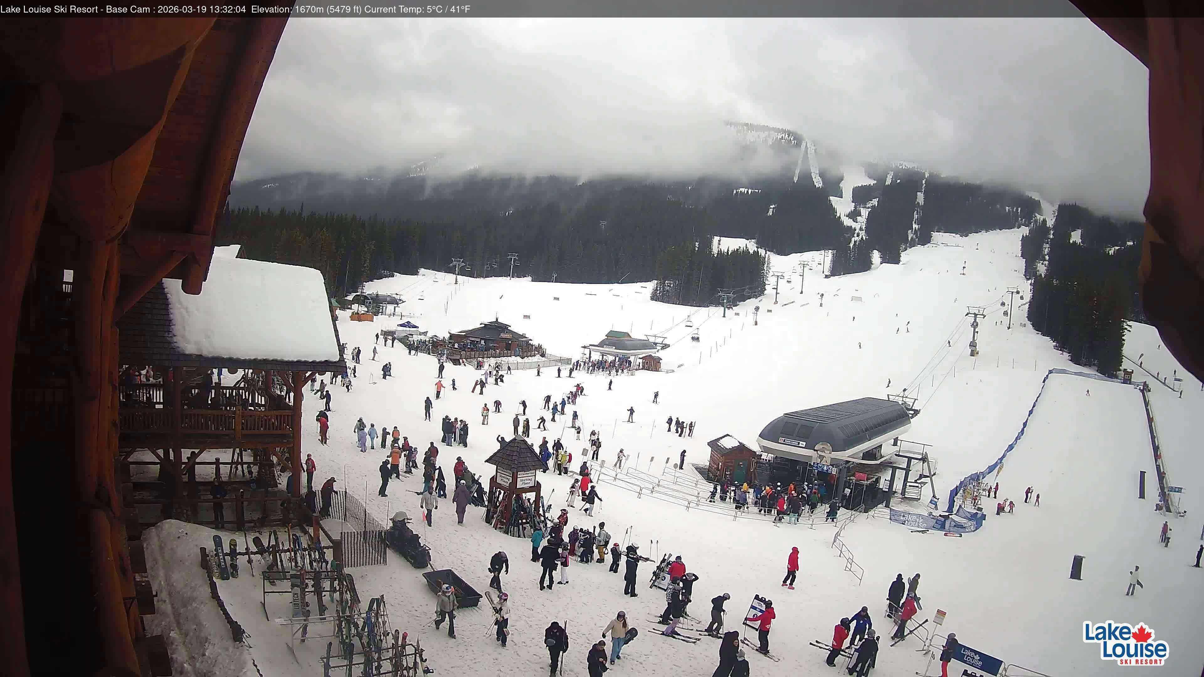 Archiv Foto Webcam Lake Louise: Talstation