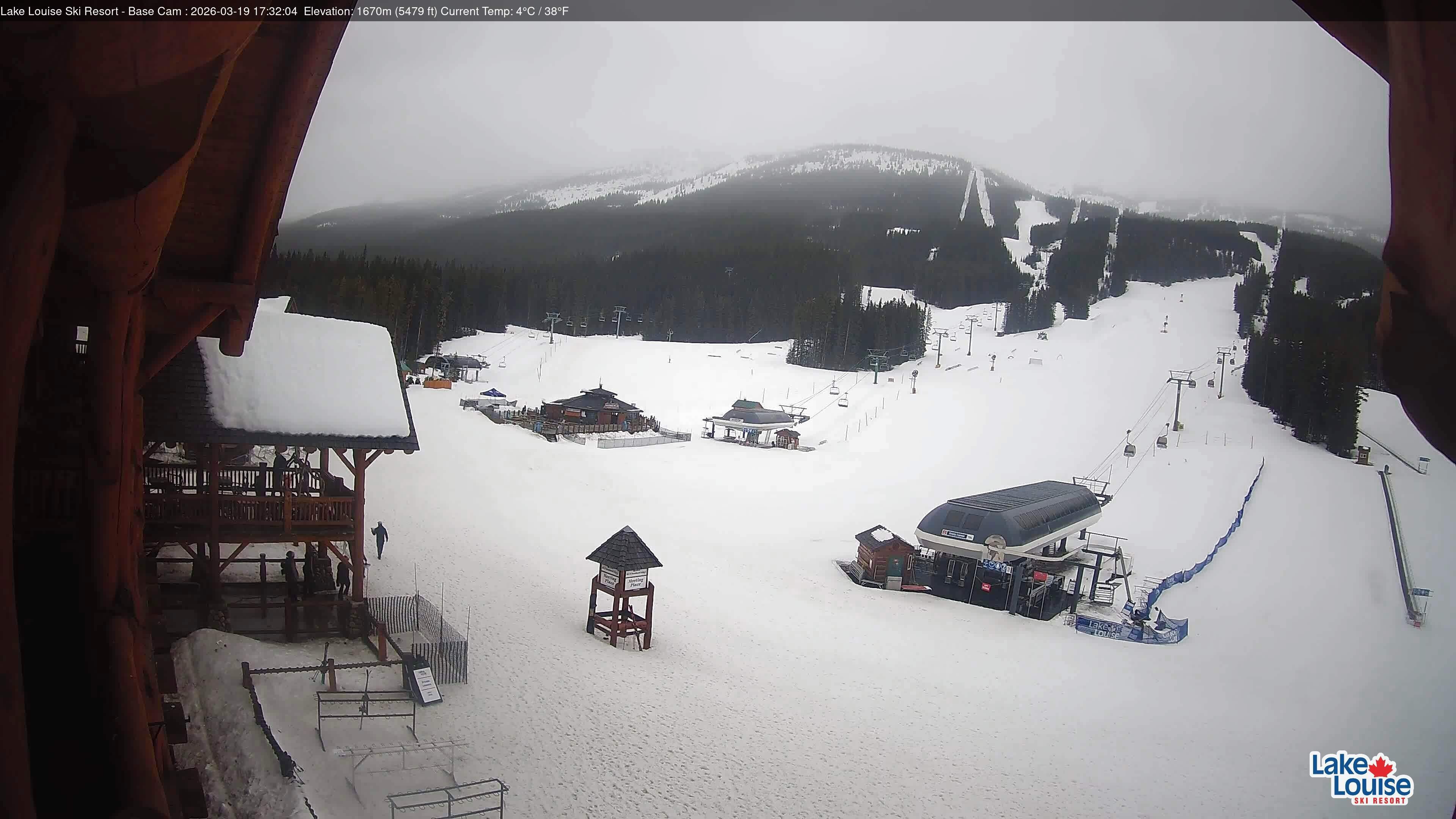 Archiv Foto Webcam Lake Louise: Talstation