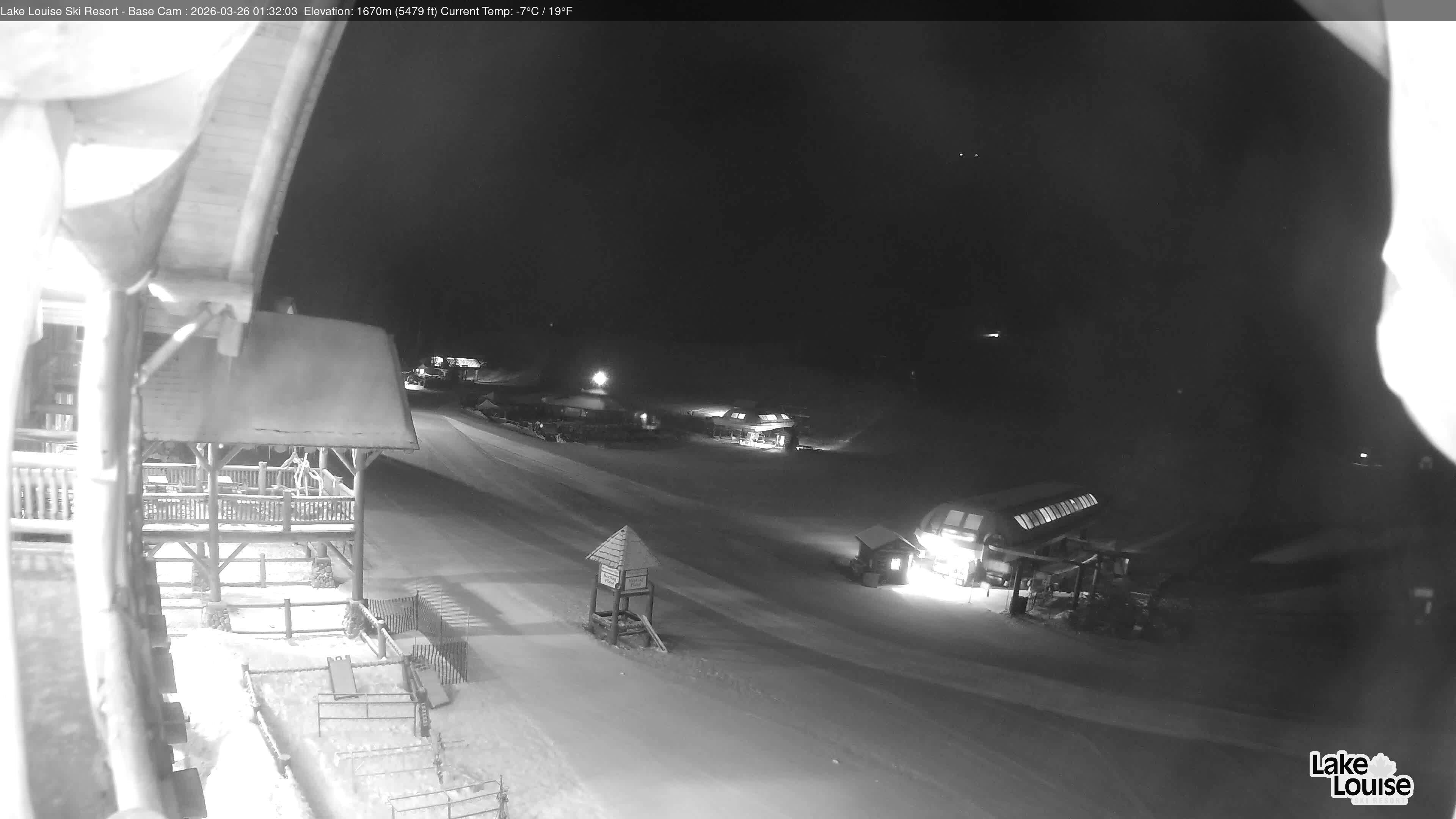 Archiv Foto Webcam Lake Louise: Talstation