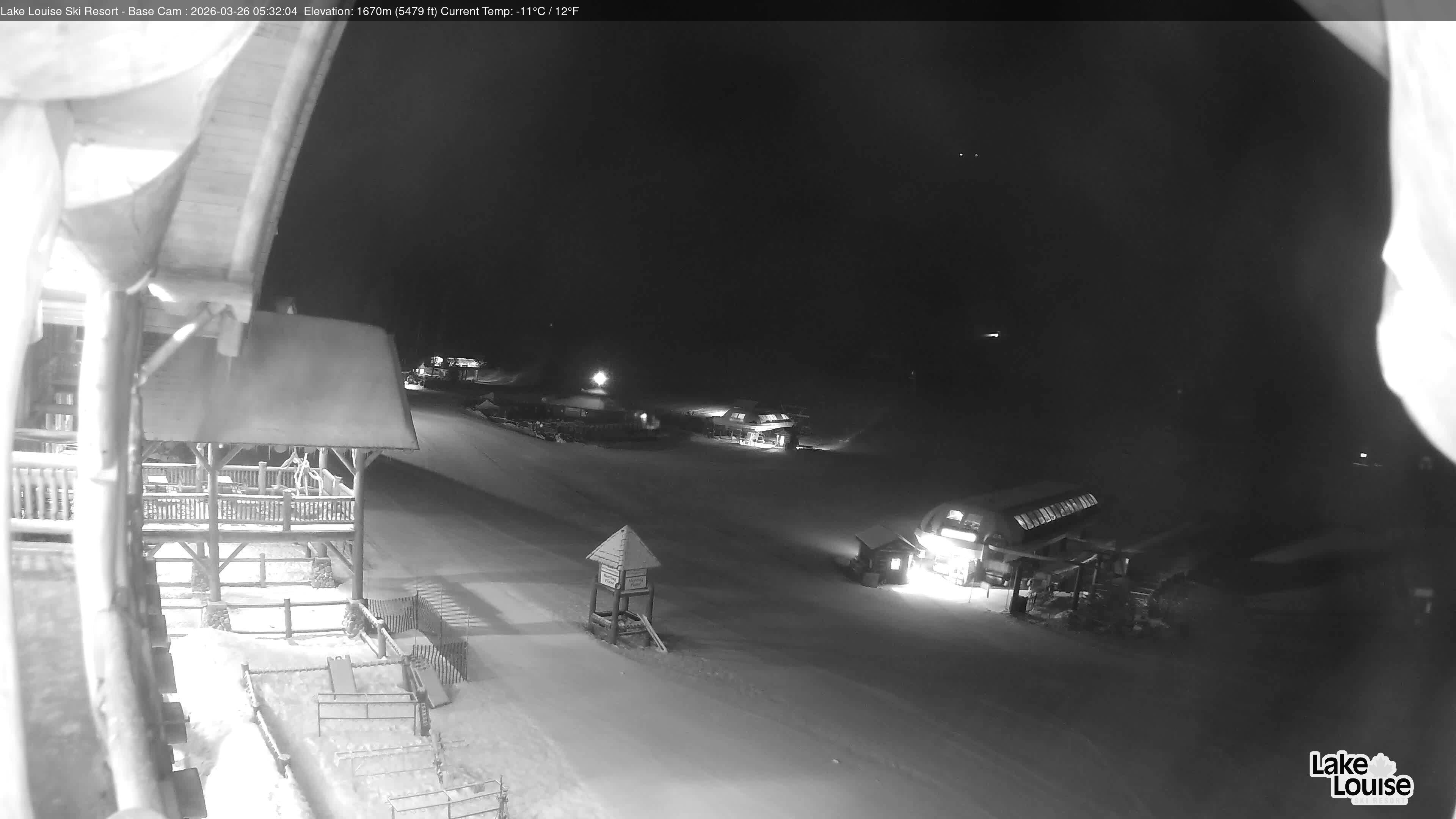 Archiv Foto Webcam Lake Louise: Talstation