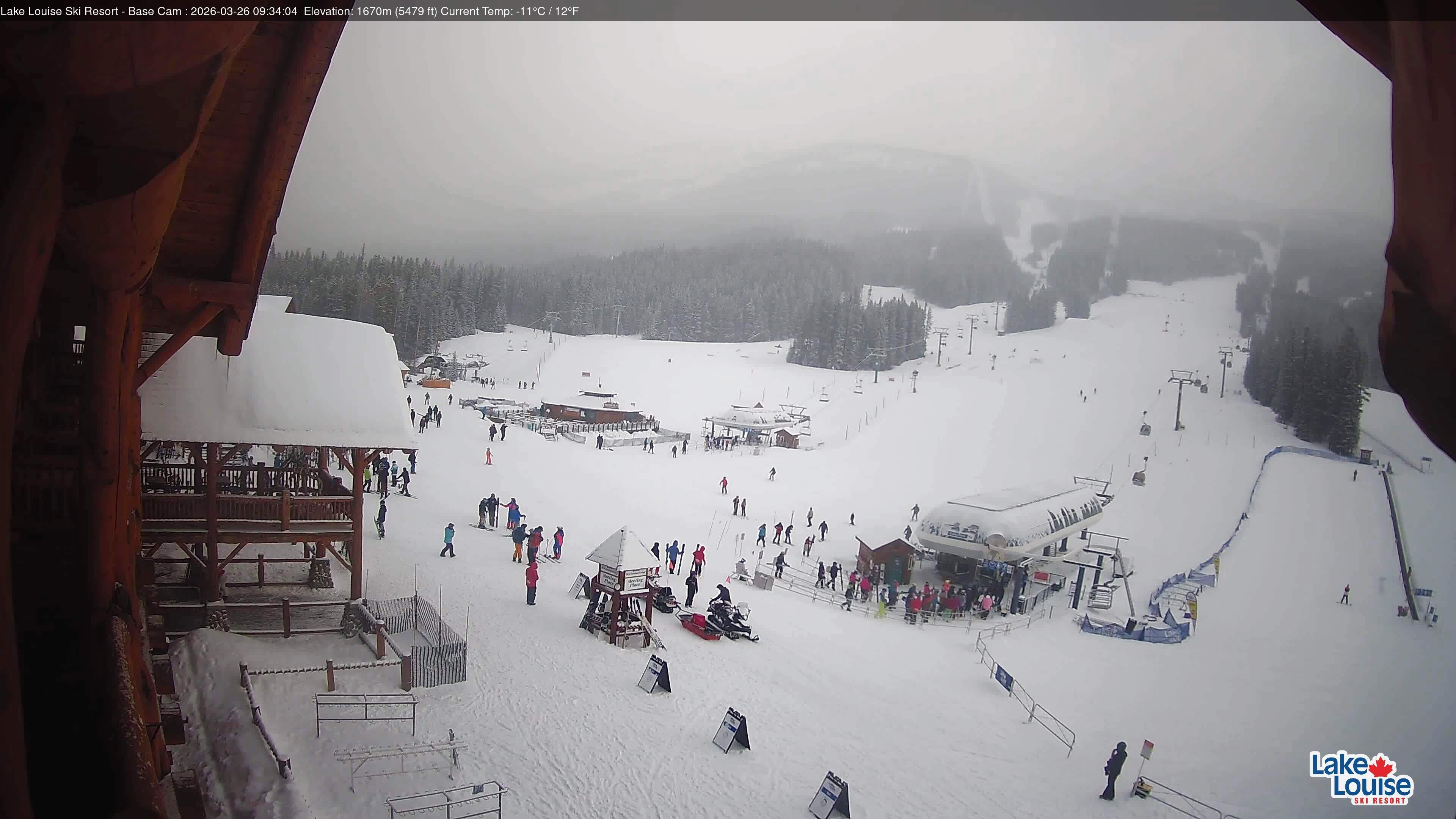 Archiv Foto Webcam Lake Louise: Talstation