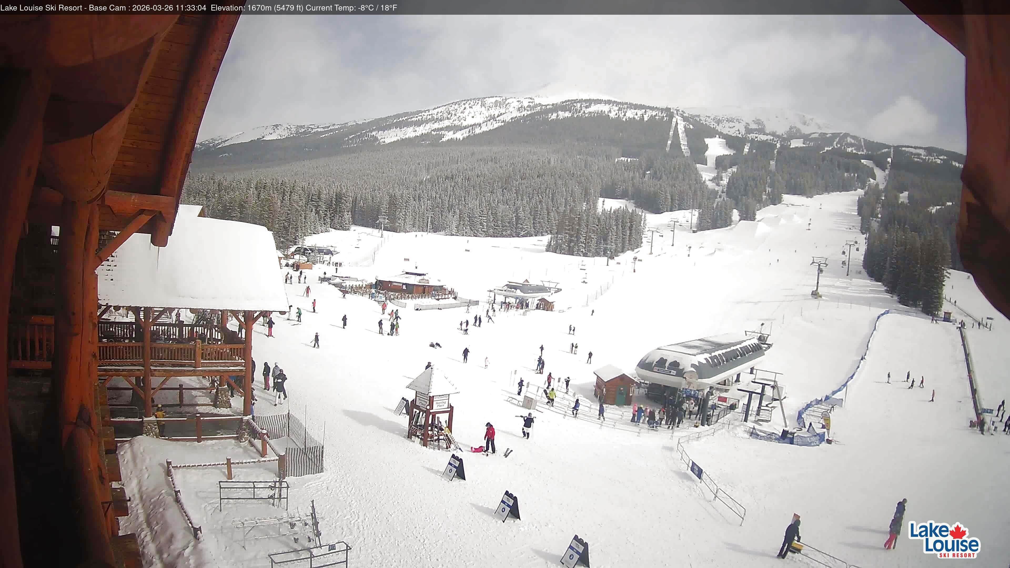 Archiv Foto Webcam Lake Louise: Talstation
