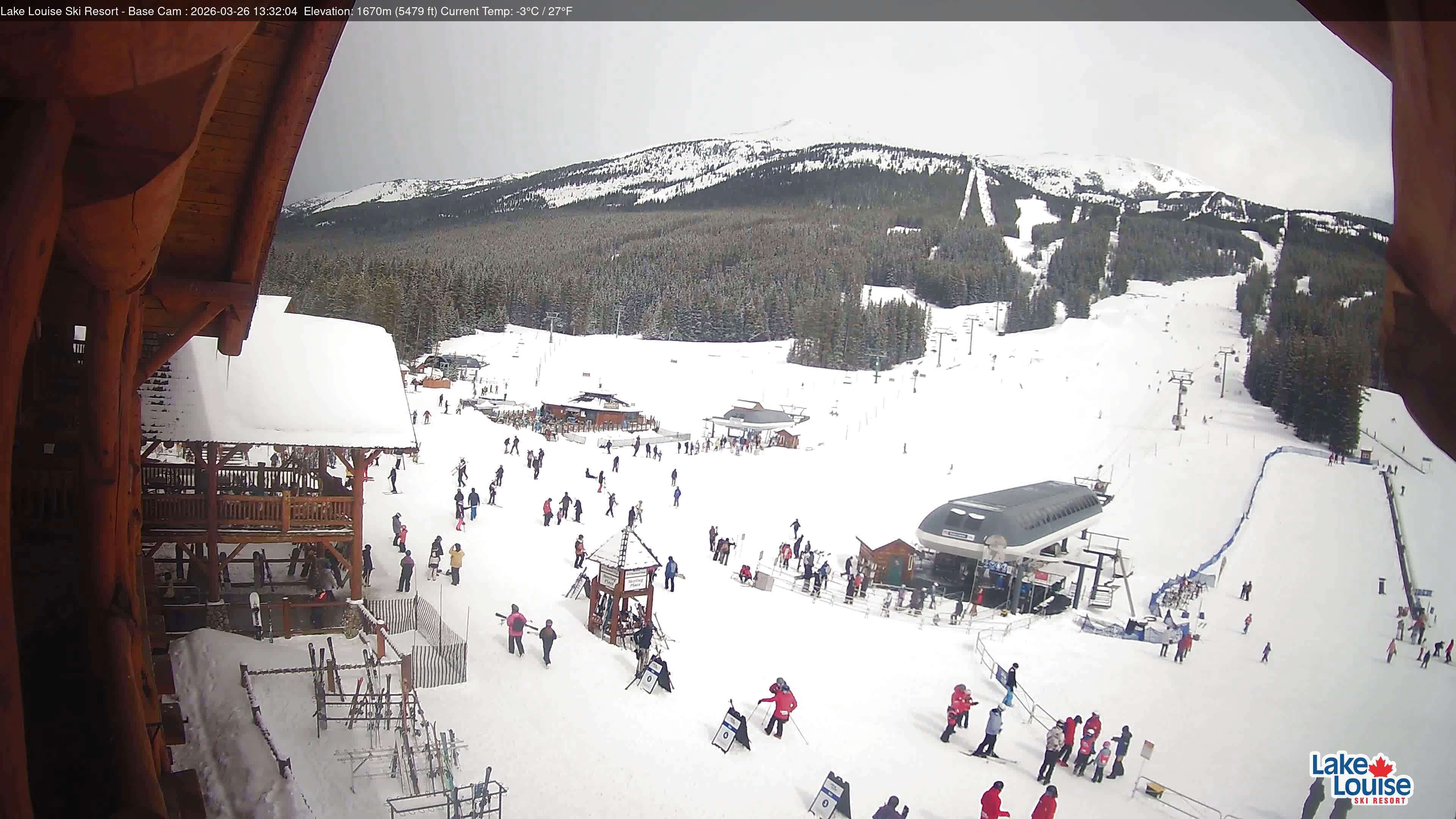 Archiv Foto Webcam Lake Louise: Talstation