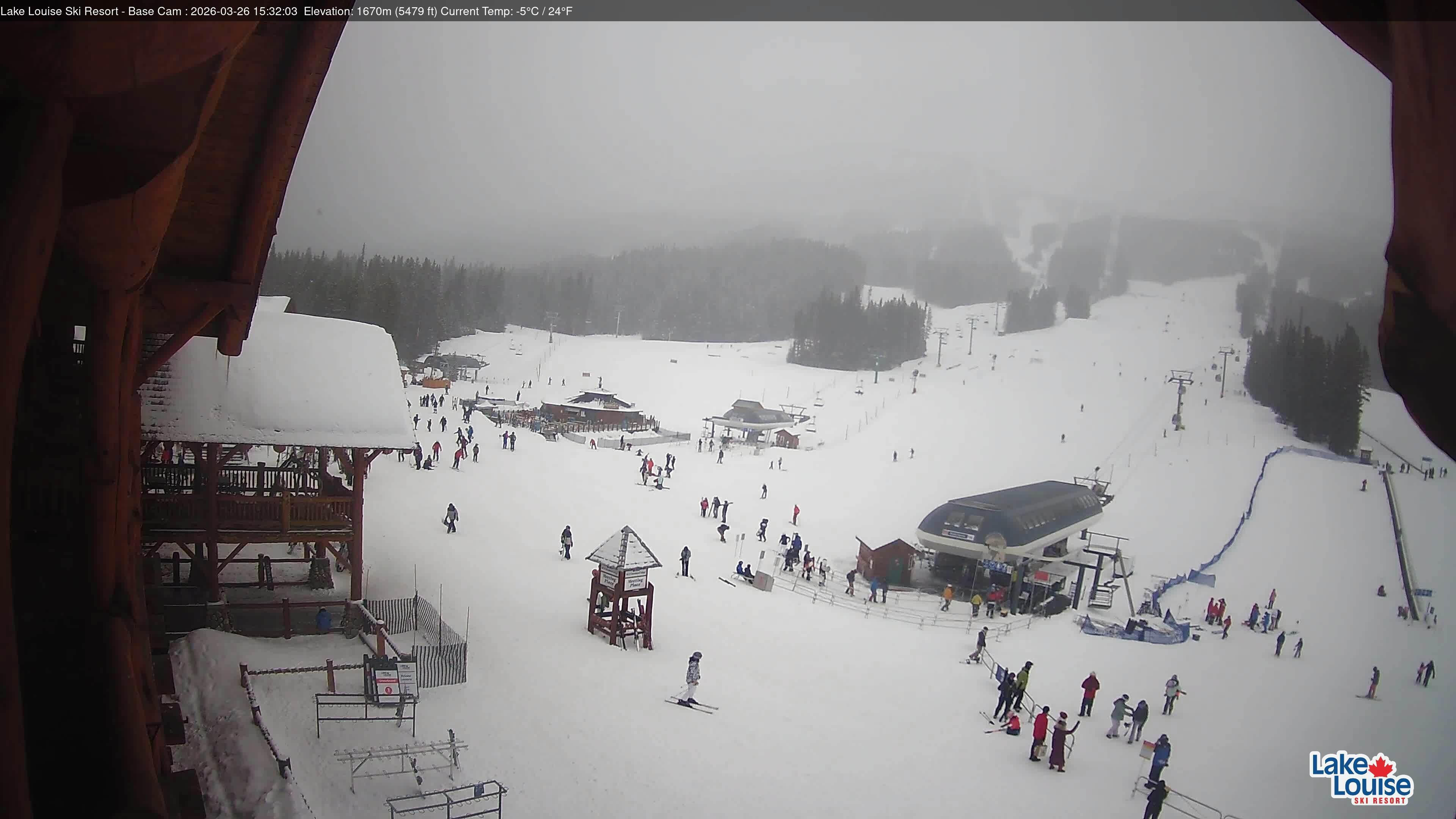Archiv Foto Webcam Lake Louise: Talstation