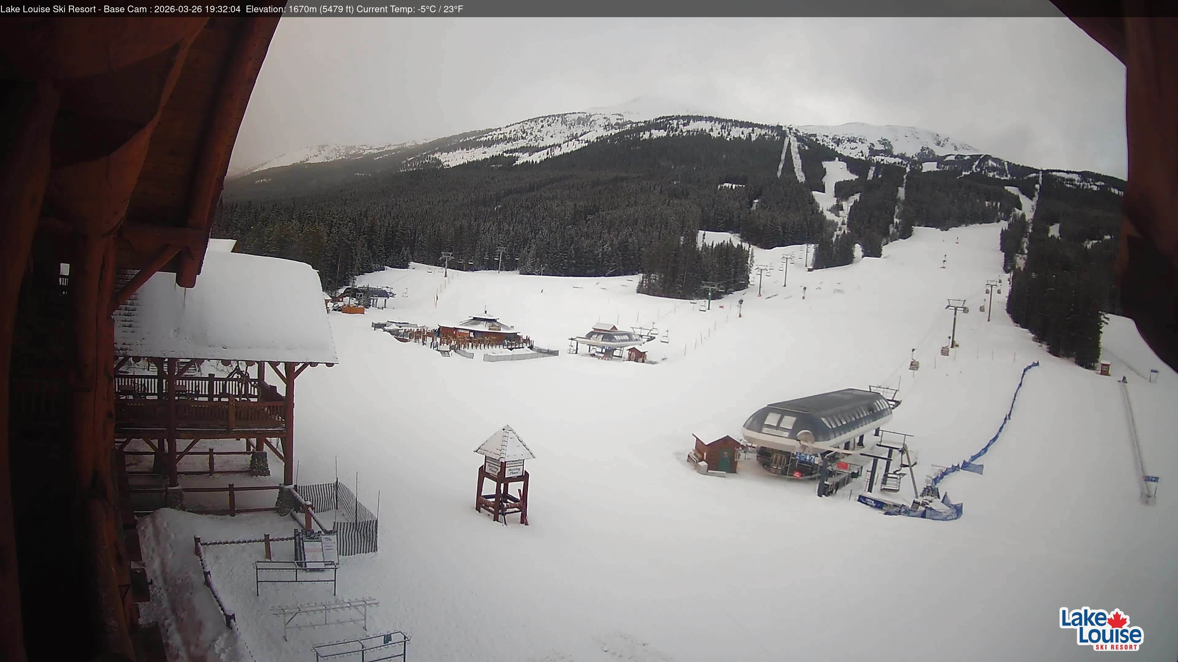 Archiv Foto Webcam Lake Louise: Talstation