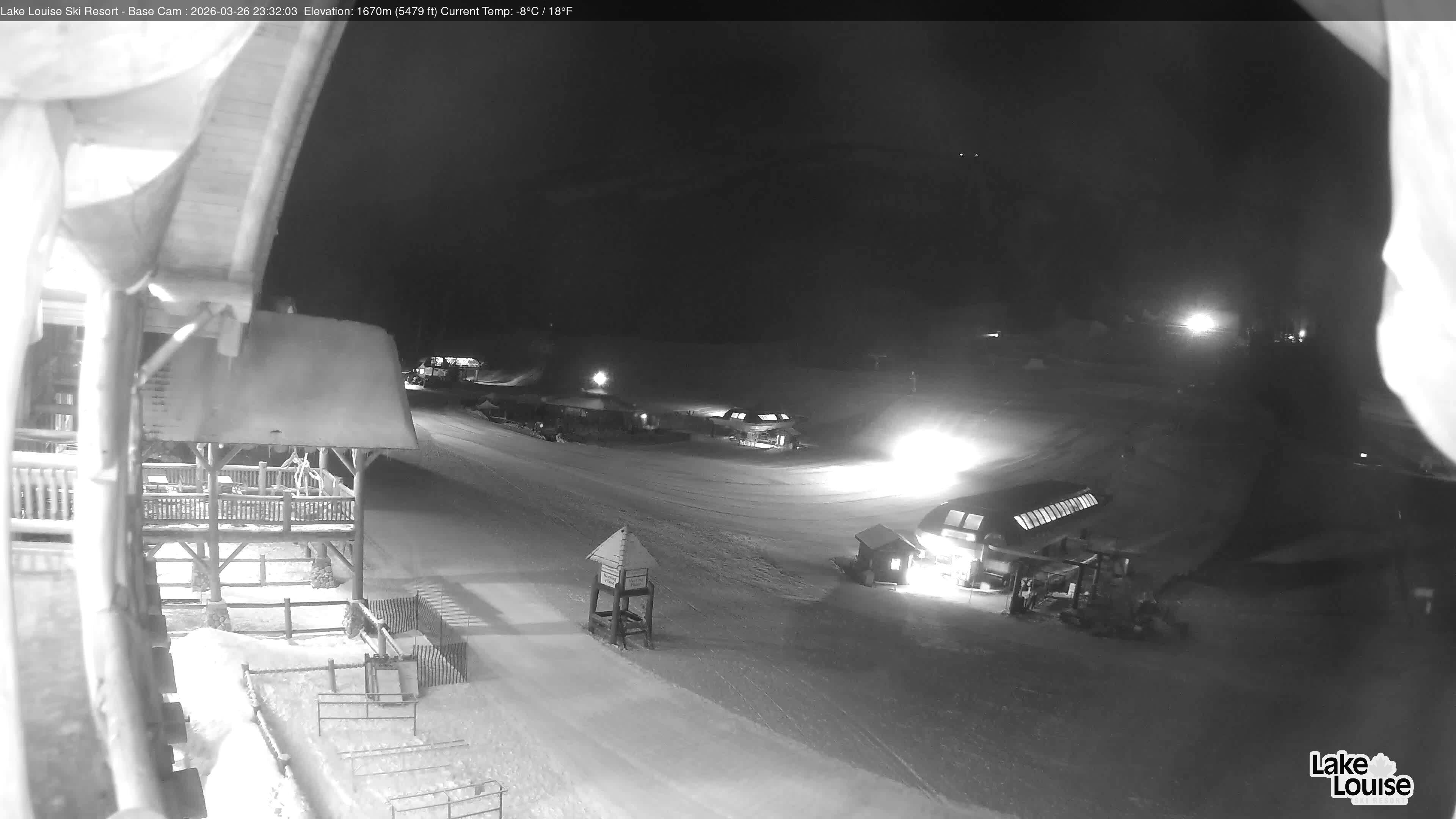 Archiv Foto Webcam Lake Louise: Talstation