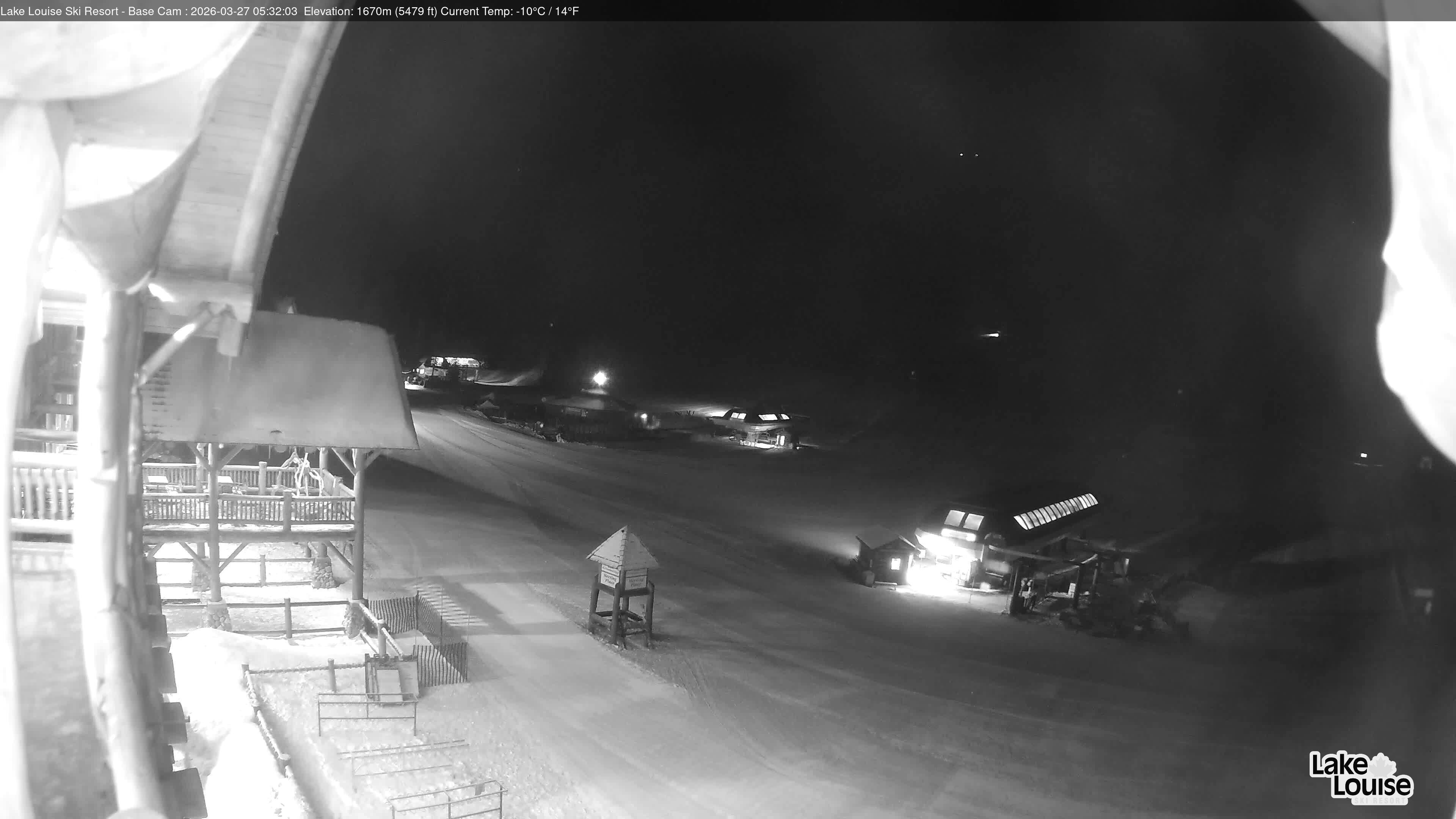 Archiv Foto Webcam Lake Louise: Talstation