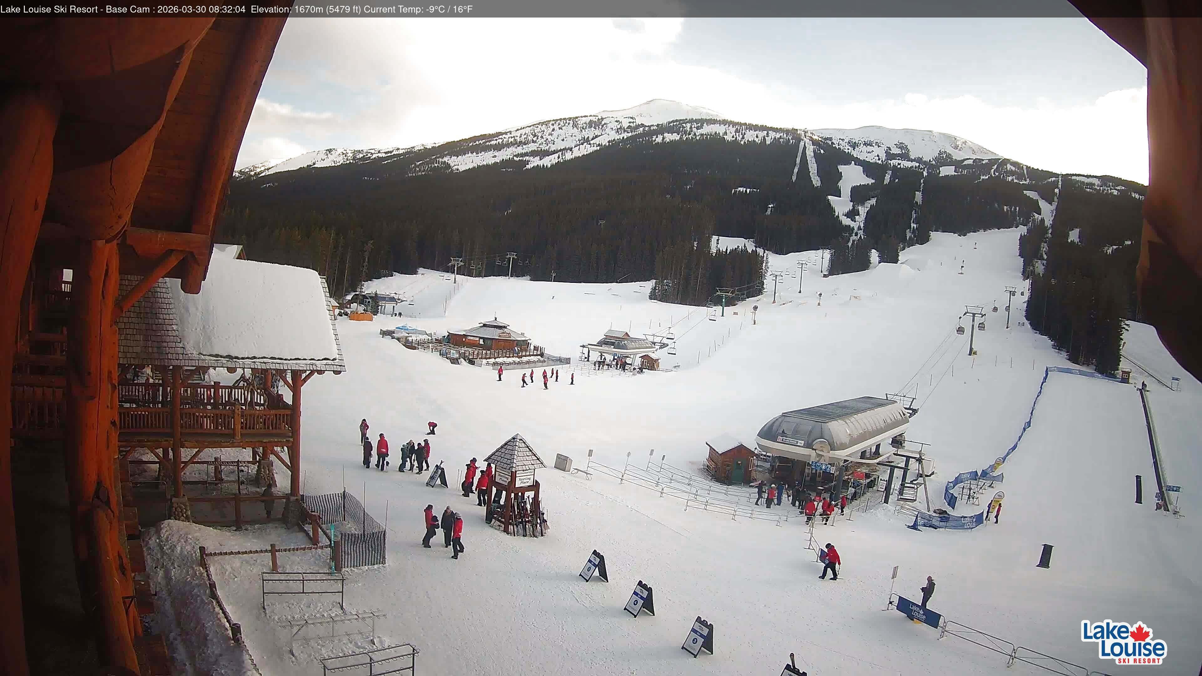 Archiv Foto Webcam Lake Louise: Talstation
