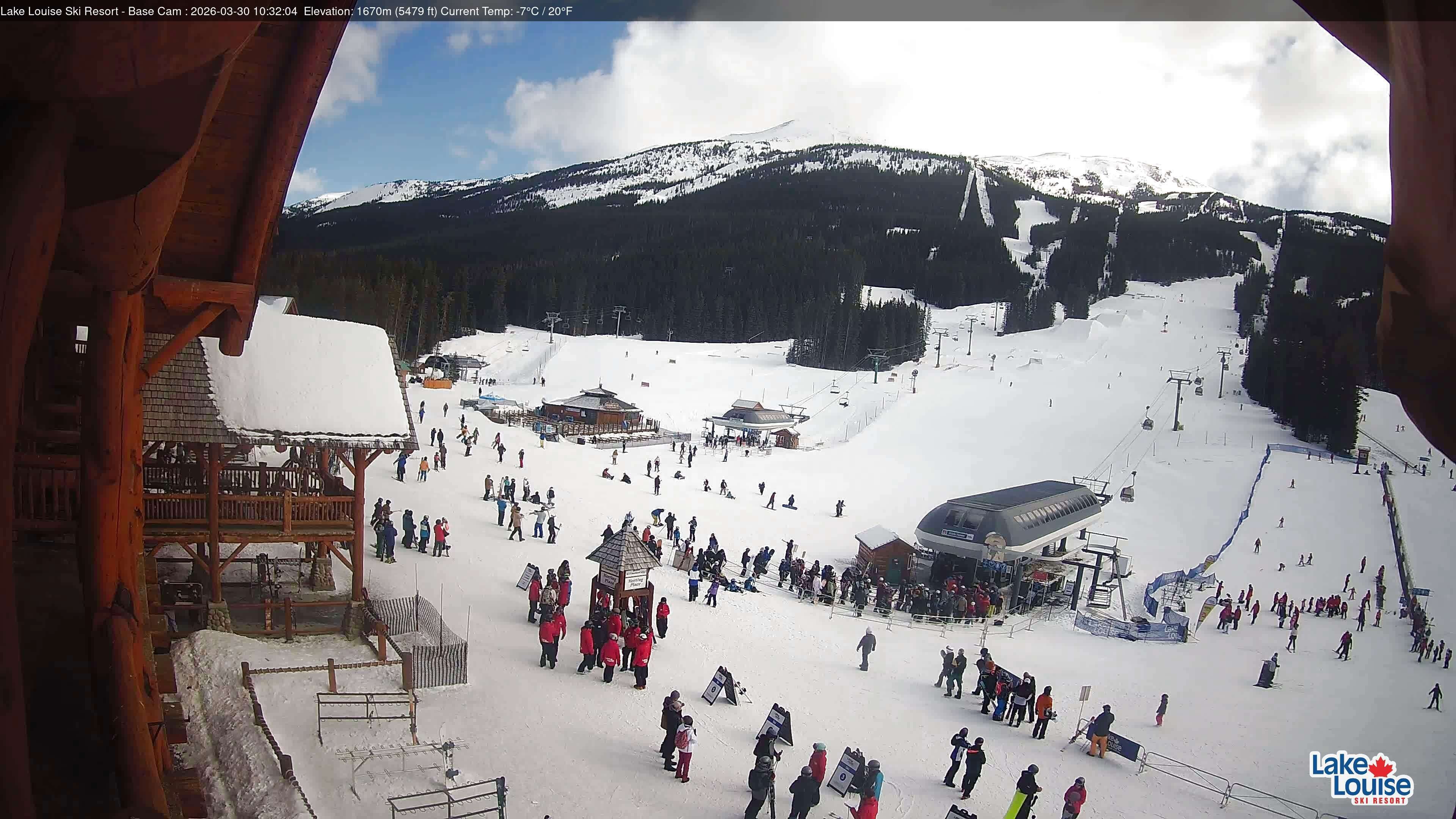 Archiv Foto Webcam Lake Louise: Talstation