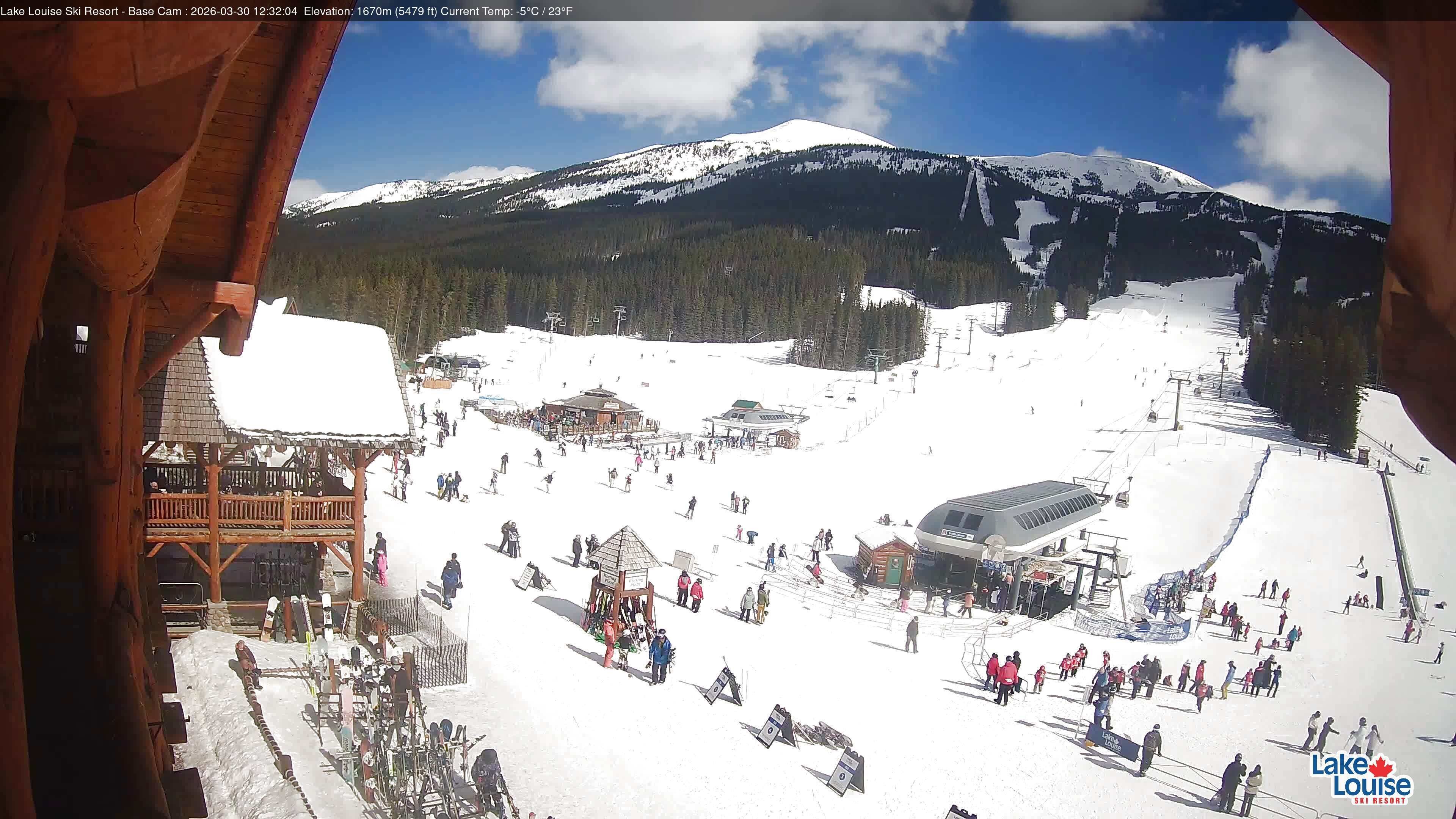 Archiv Foto Webcam Lake Louise: Talstation