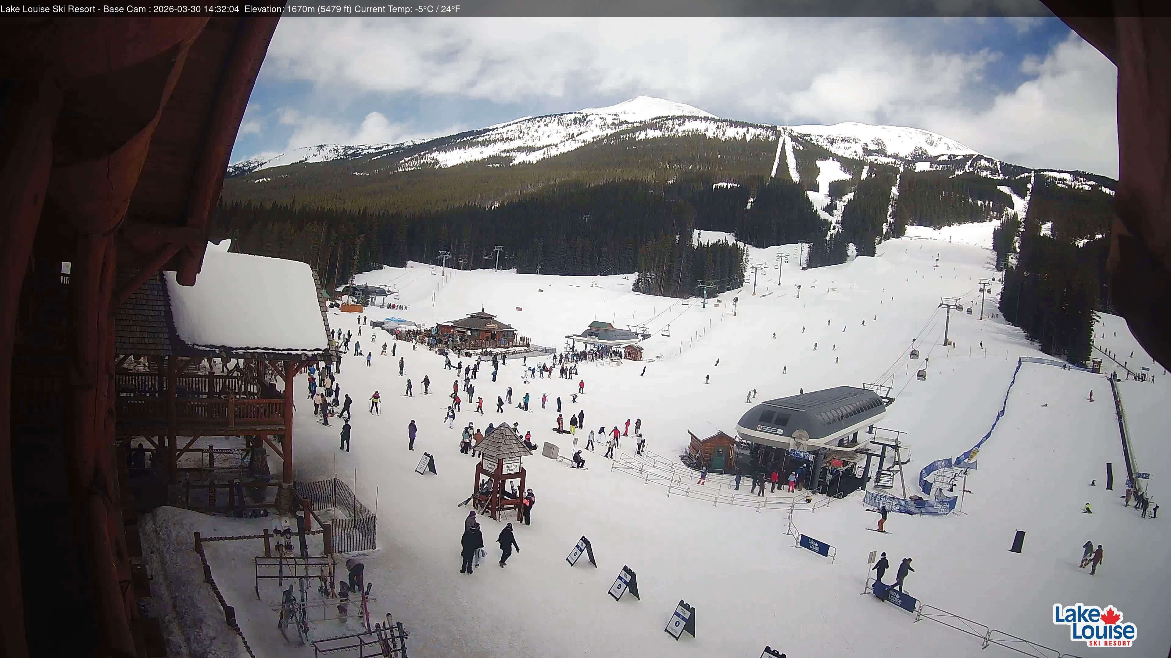 Archiv Foto Webcam Lake Louise: Talstation