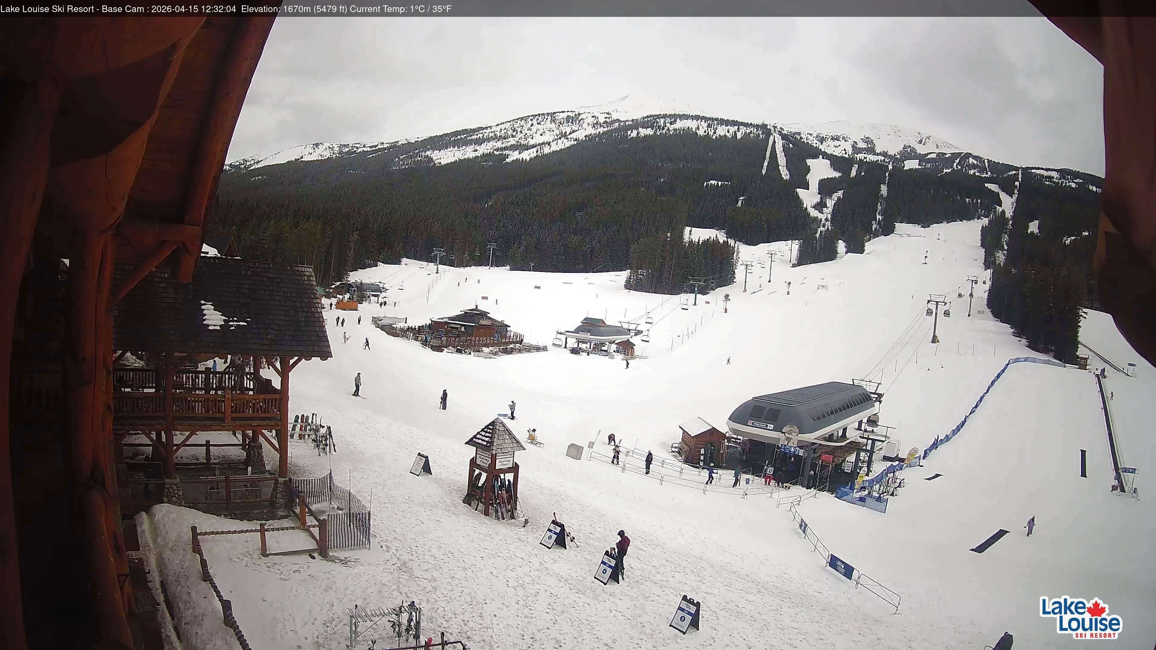 Archiv Foto Webcam Lake Louise: Talstation