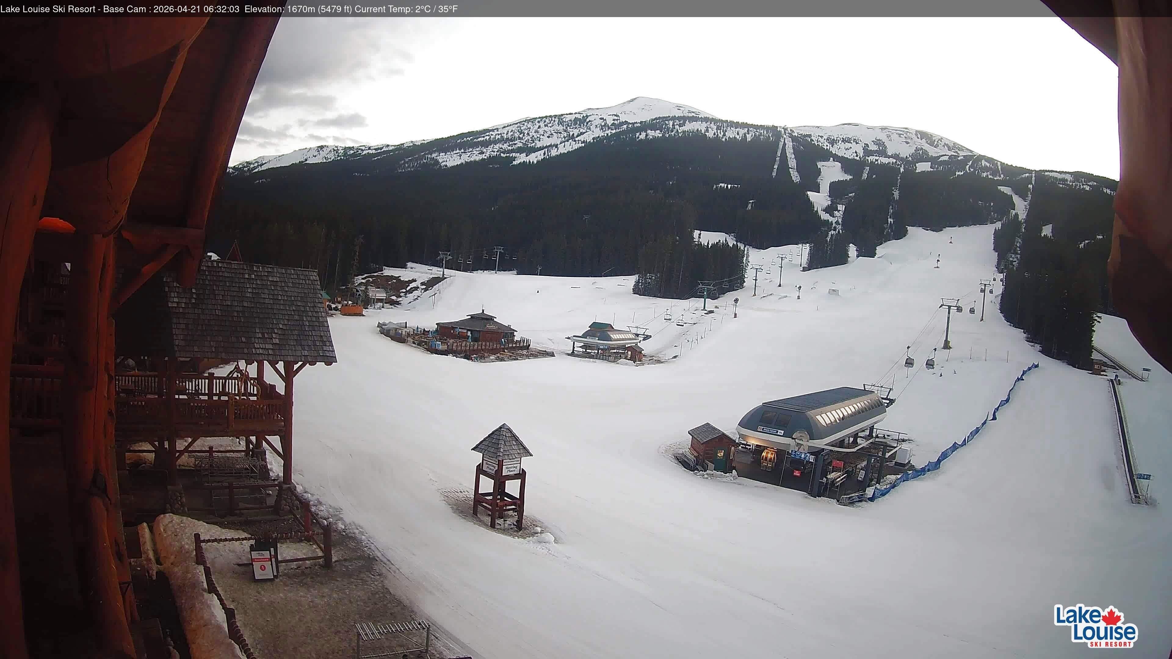 Archiv Foto Webcam Lake Louise: Talstation