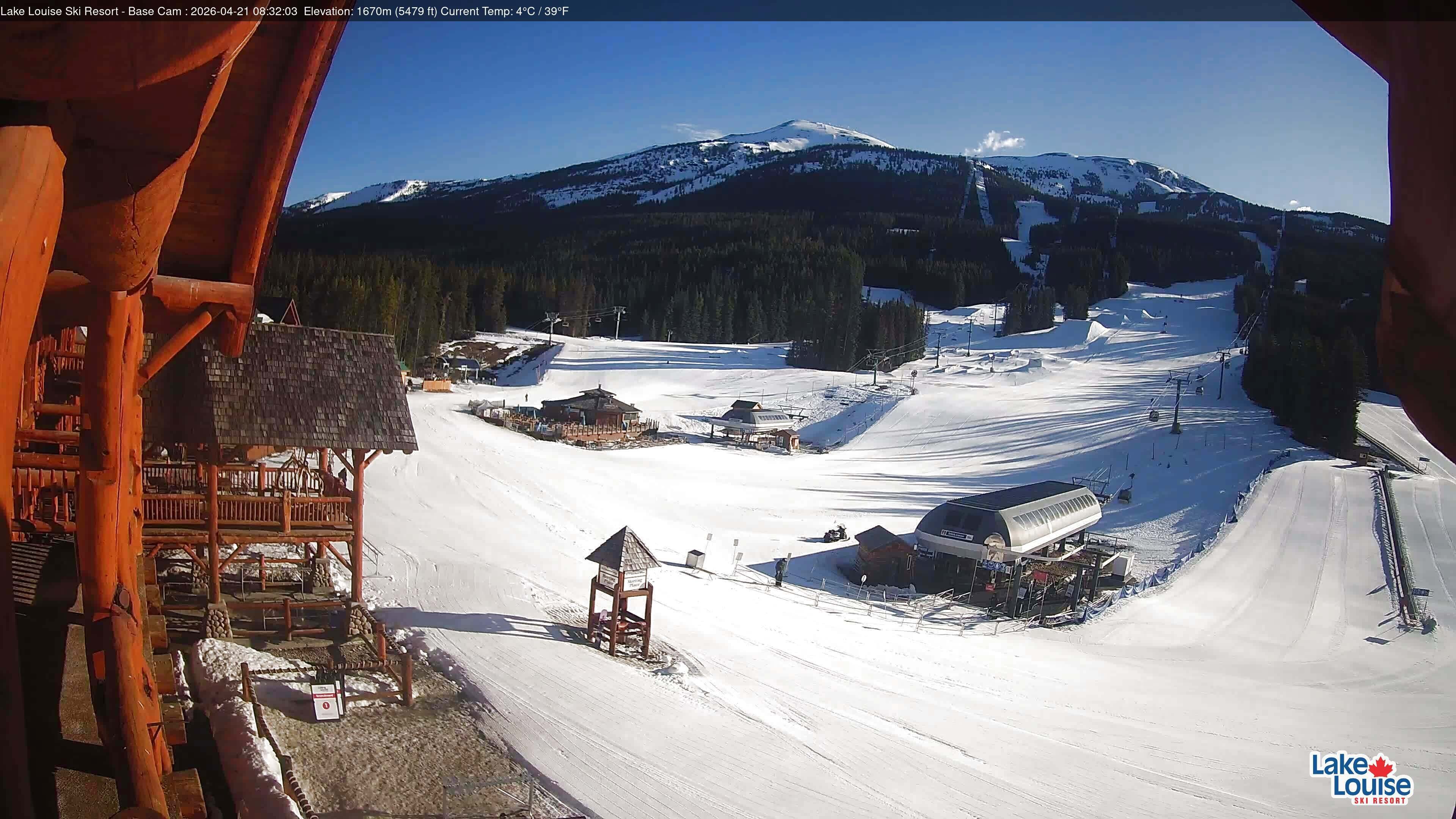 Archiv Foto Webcam Lake Louise: Talstation