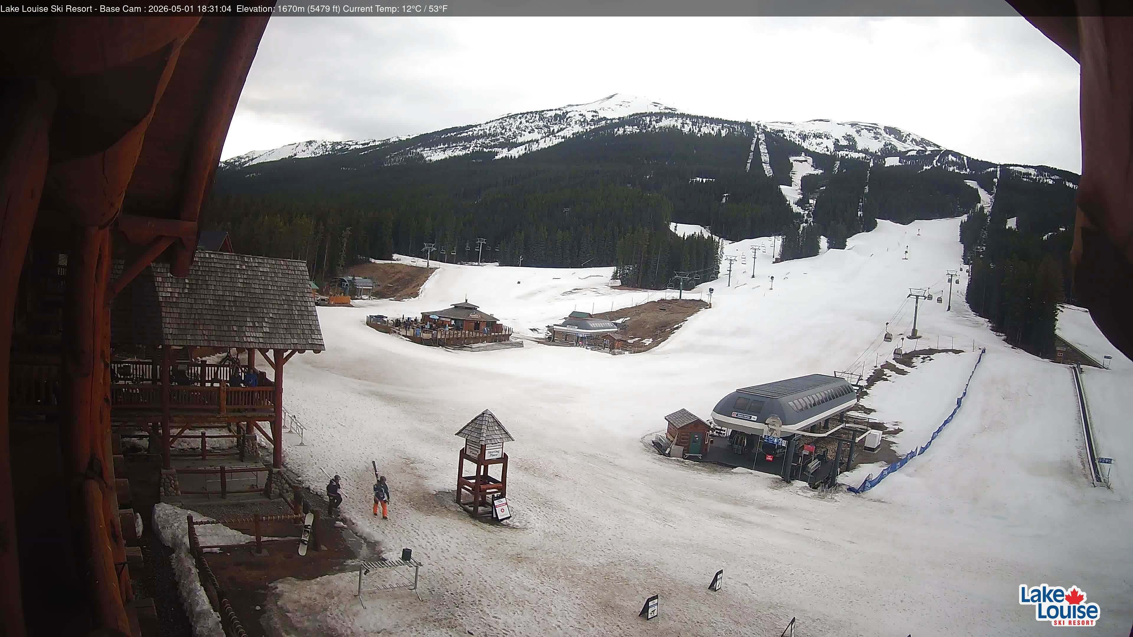 Archiv Foto Webcam Lake Louise: Talstation