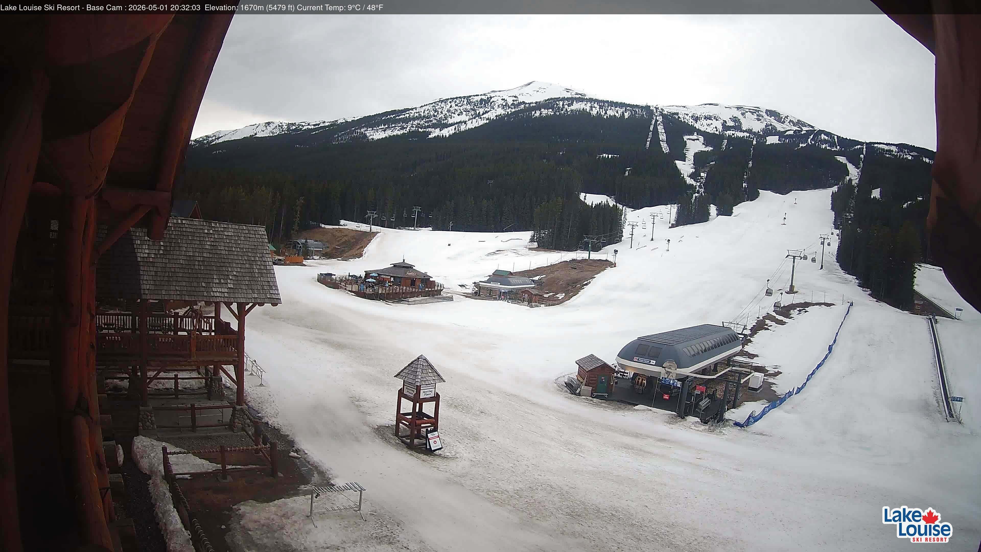 Archiv Foto Webcam Lake Louise: Talstation