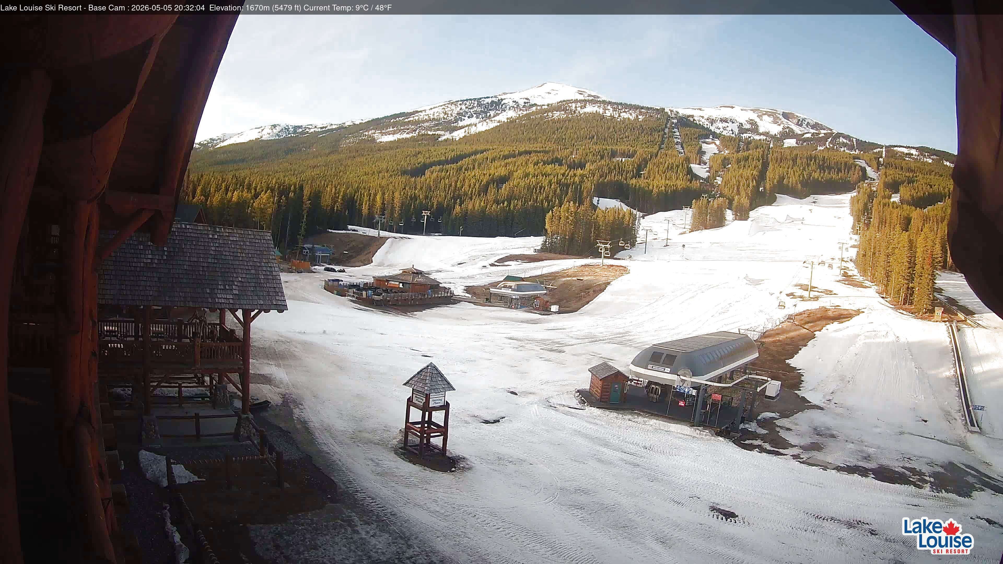Archiv Foto Webcam Lake Louise: Talstation