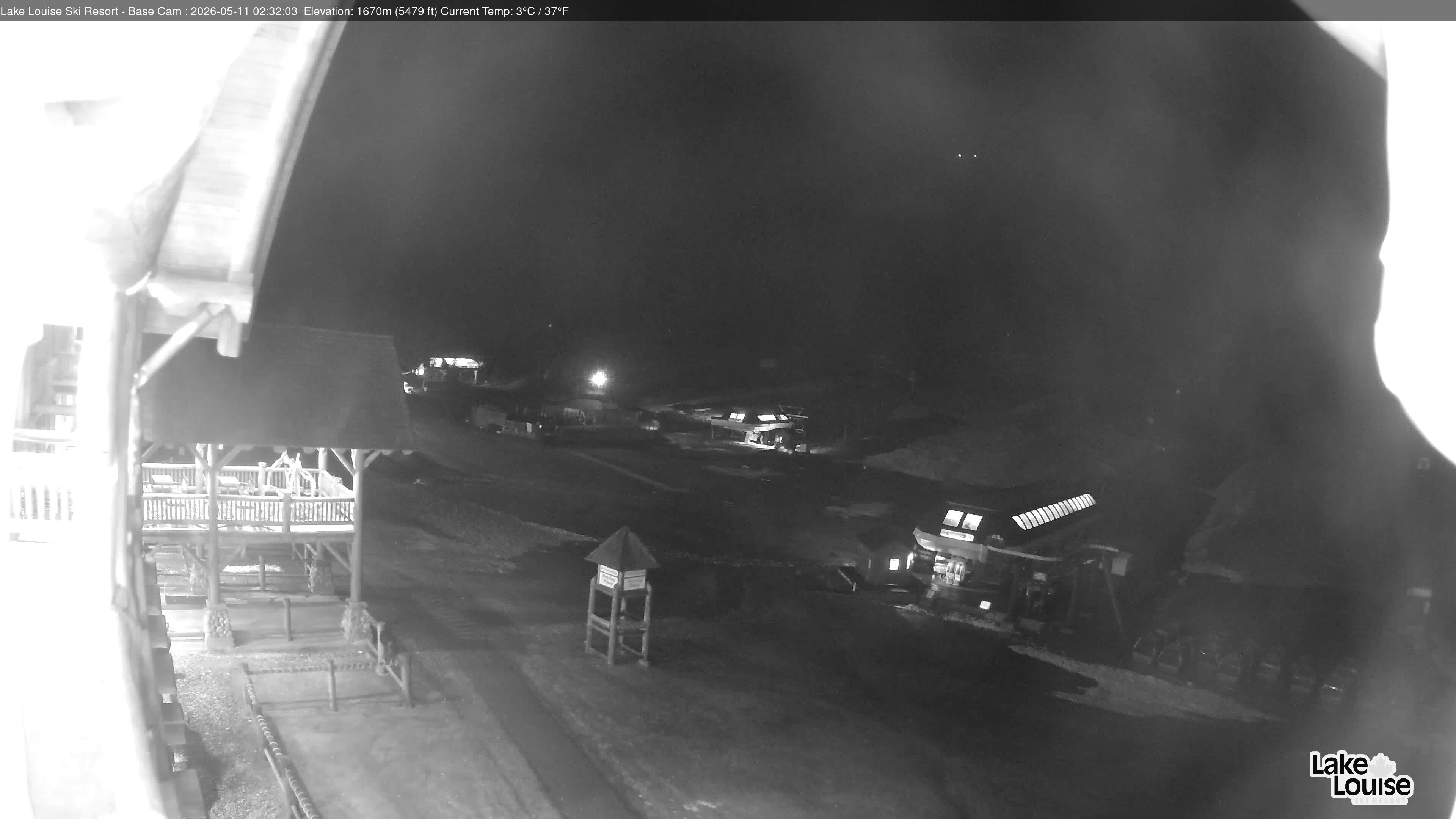 Archiv Foto Webcam Lake Louise: Talstation