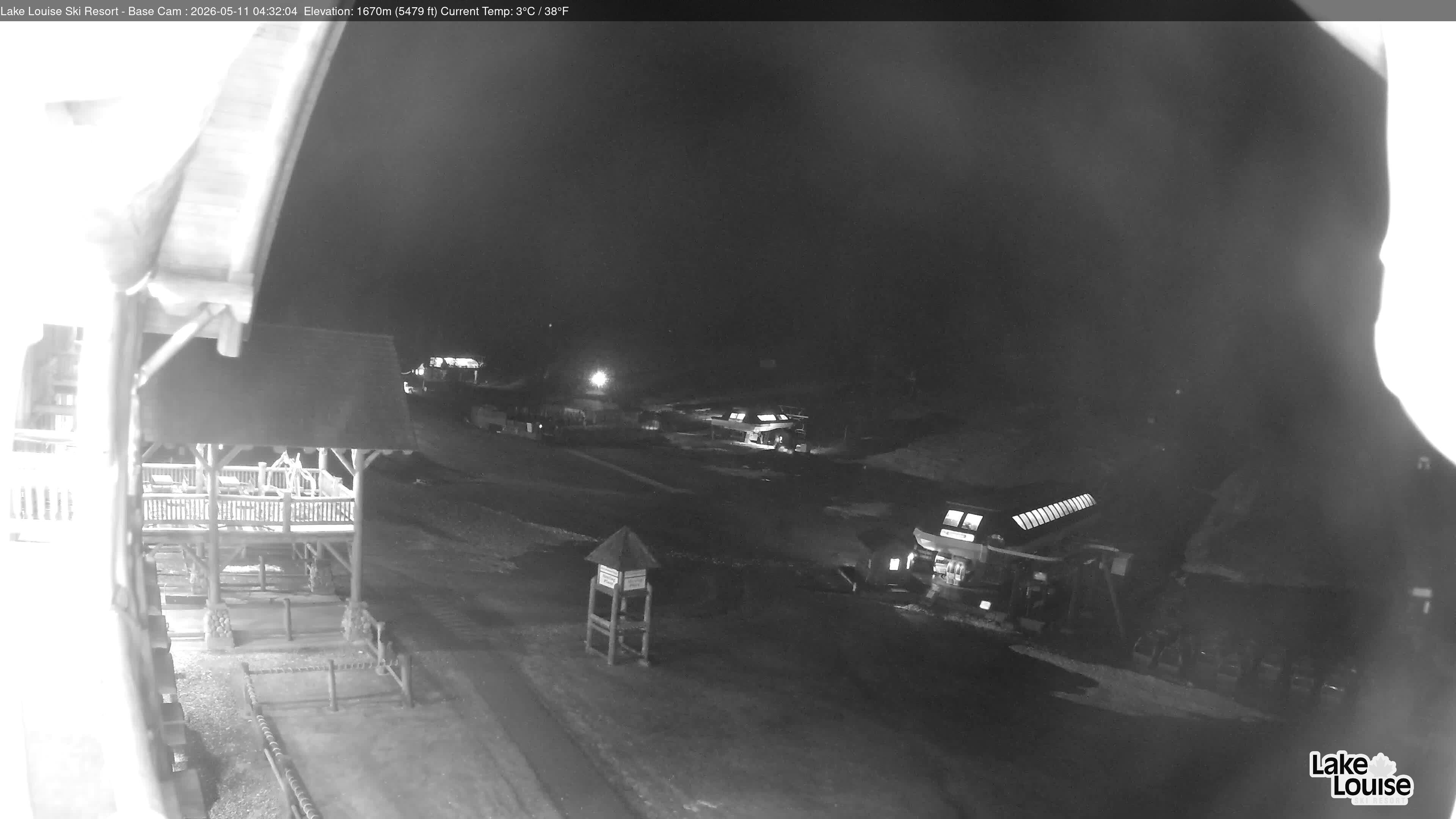 Archiv Foto Webcam Lake Louise: Talstation