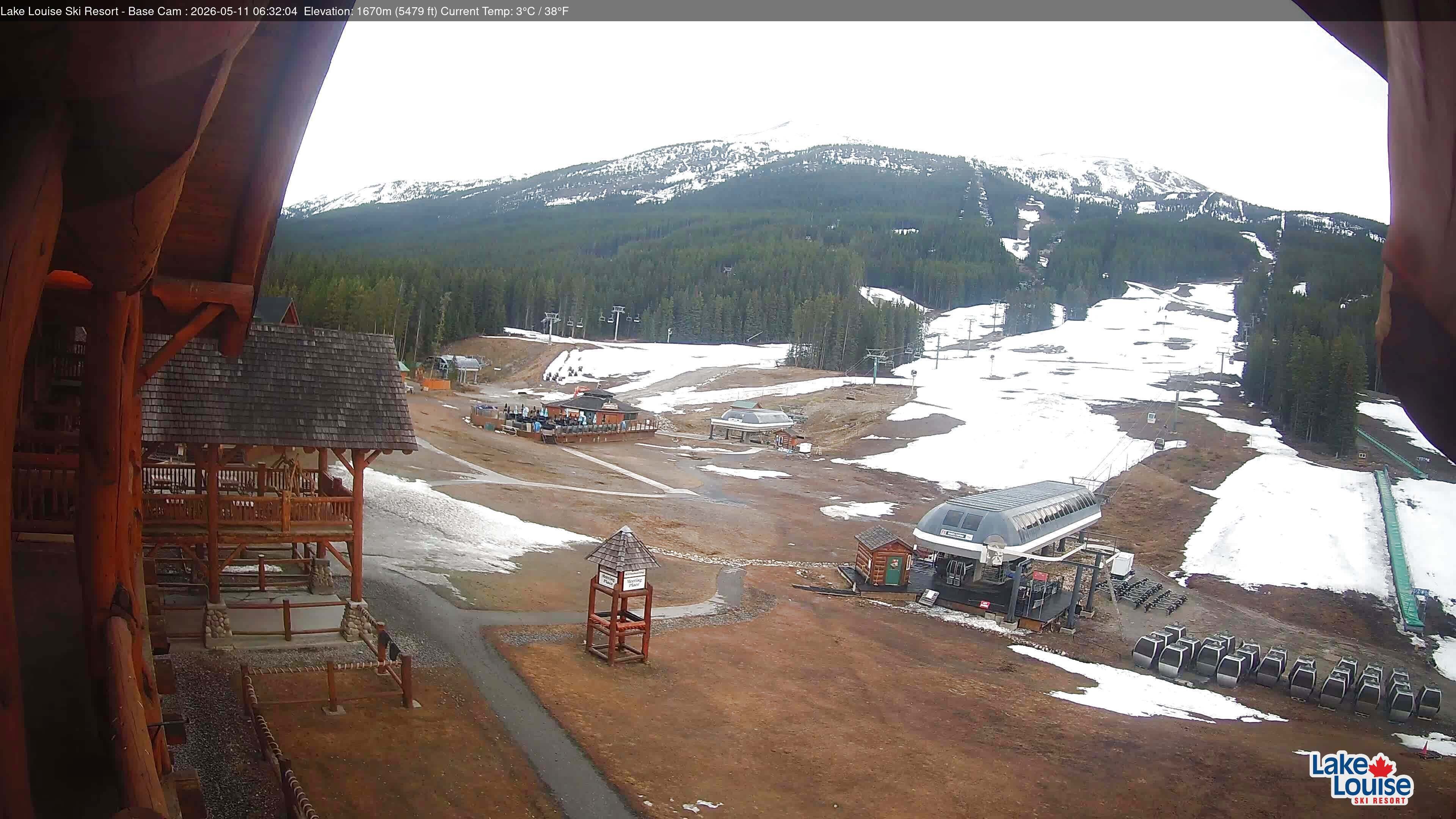Archiv Foto Webcam Lake Louise: Talstation