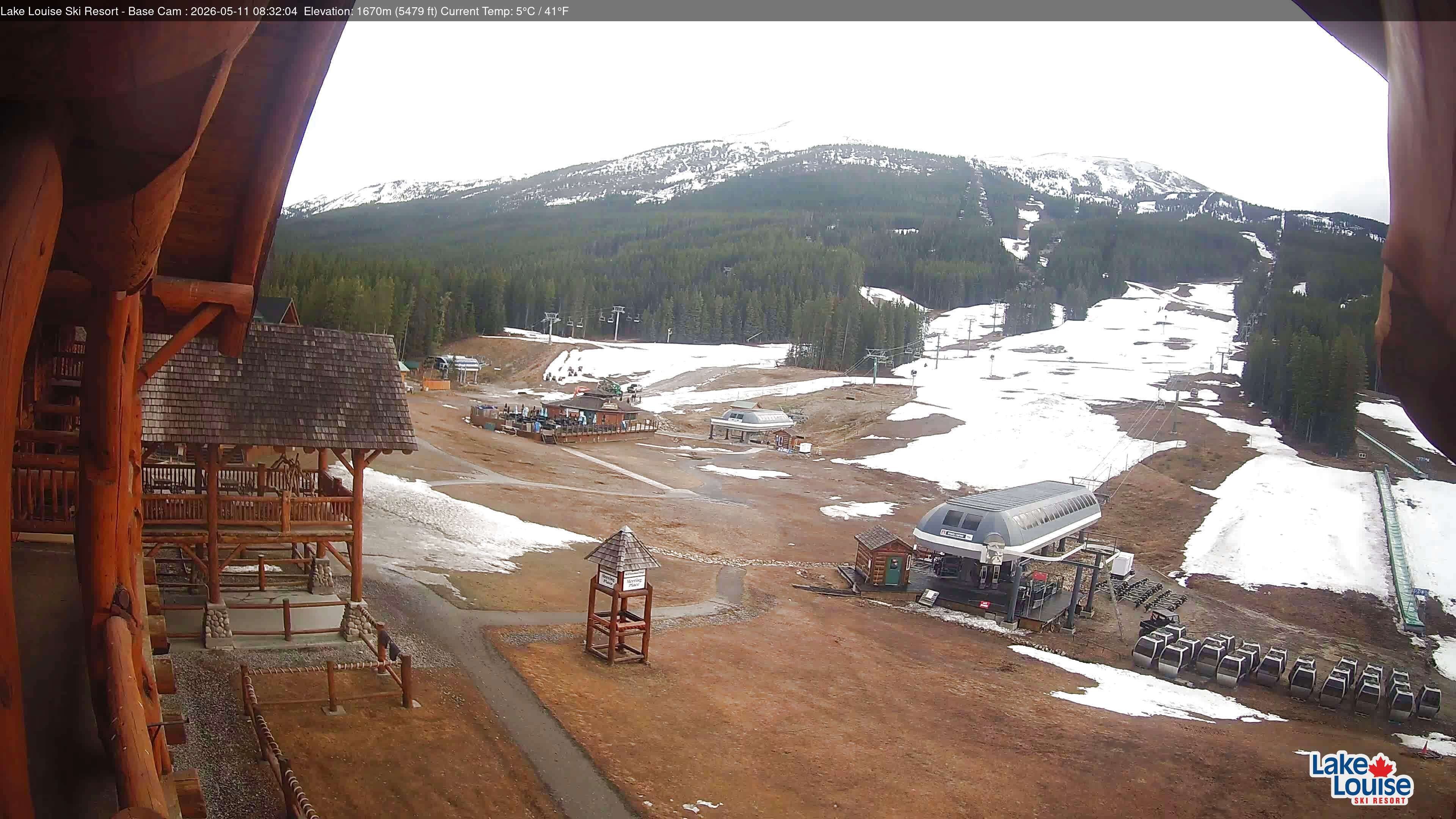 Archiv Foto Webcam Lake Louise: Talstation