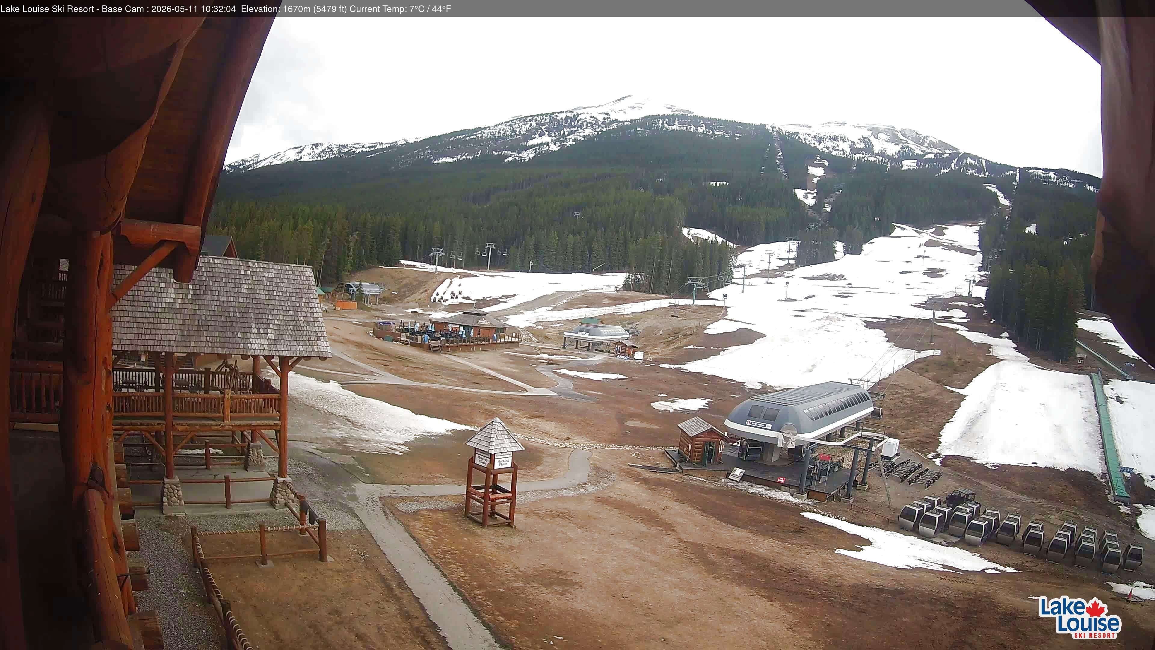 Archiv Foto Webcam Lake Louise: Talstation