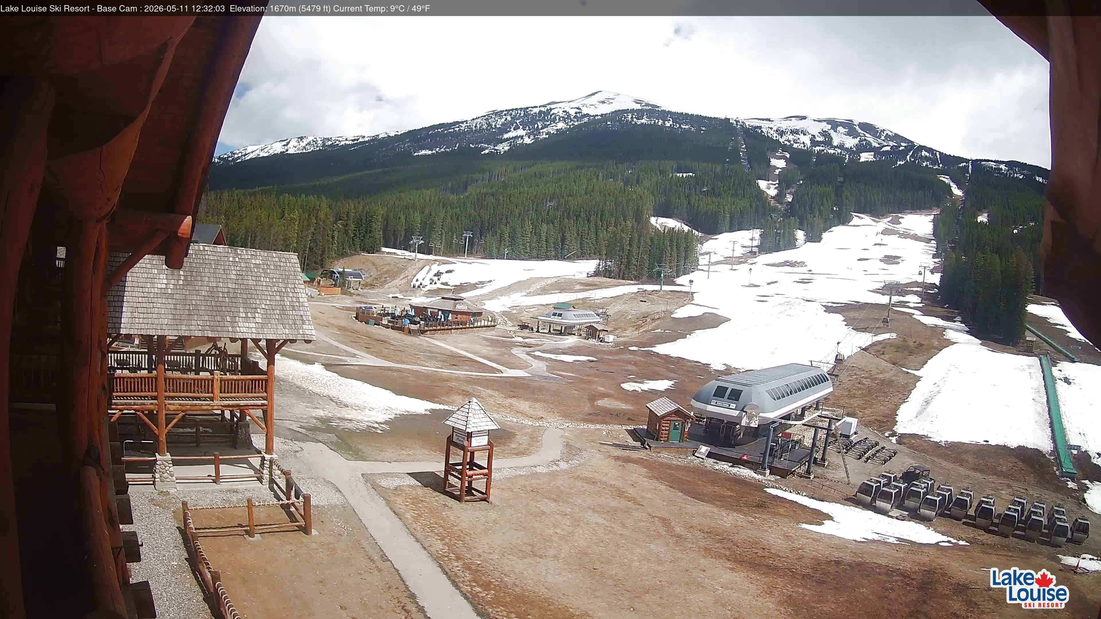 Archiv Foto Webcam Lake Louise: Talstation