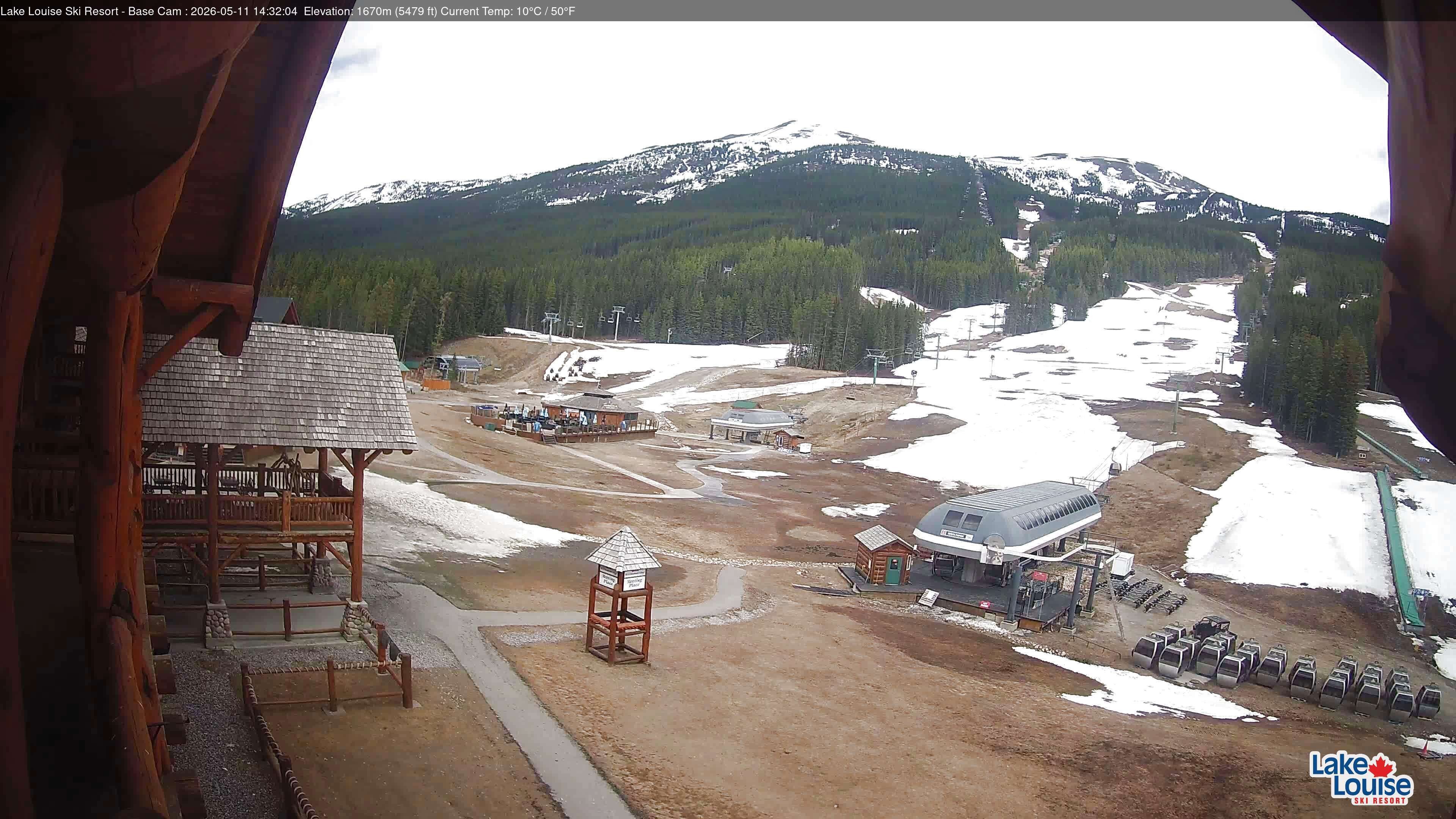 Archiv Foto Webcam Lake Louise: Talstation