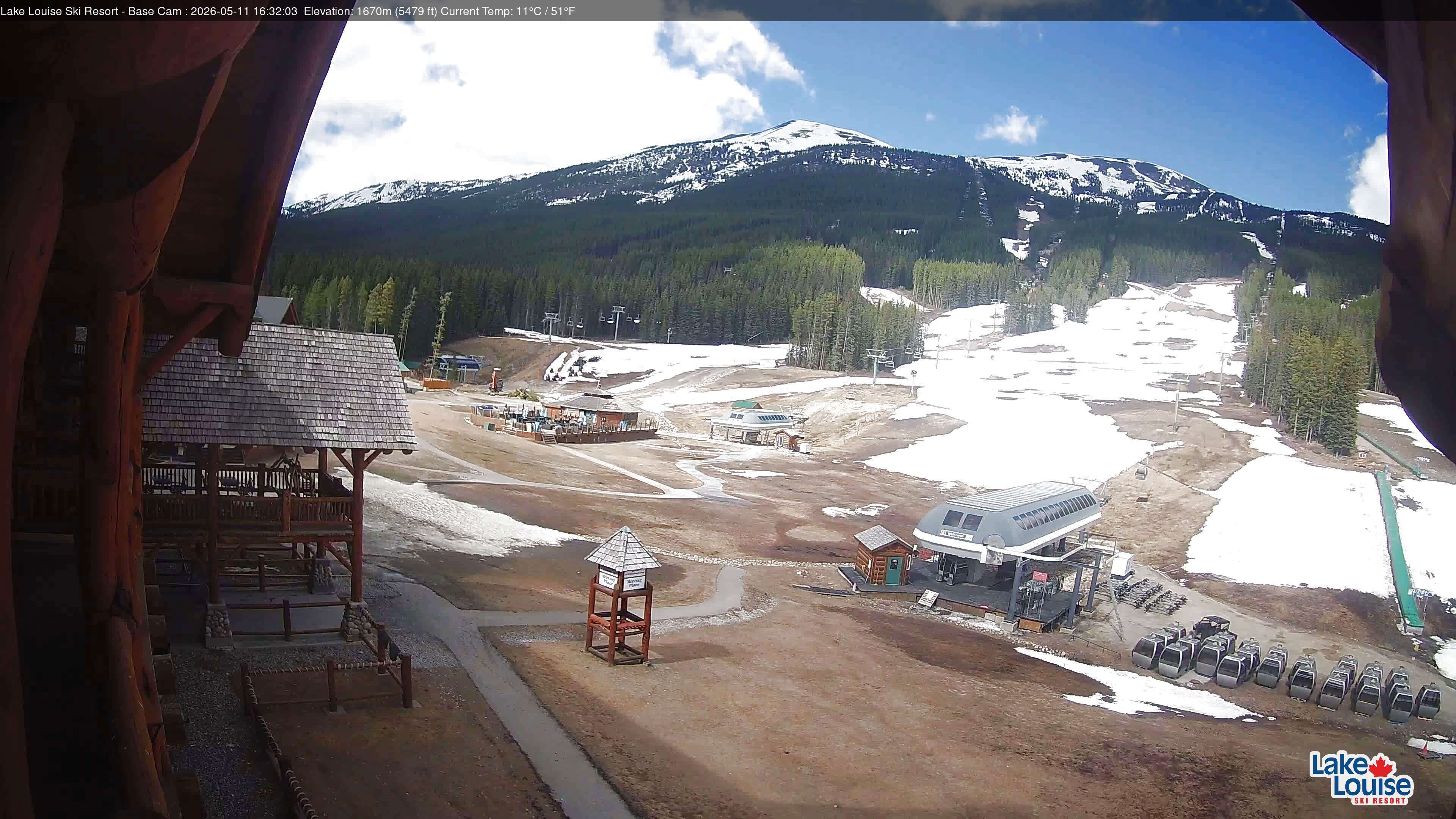 Archiv Foto Webcam Lake Louise: Talstation