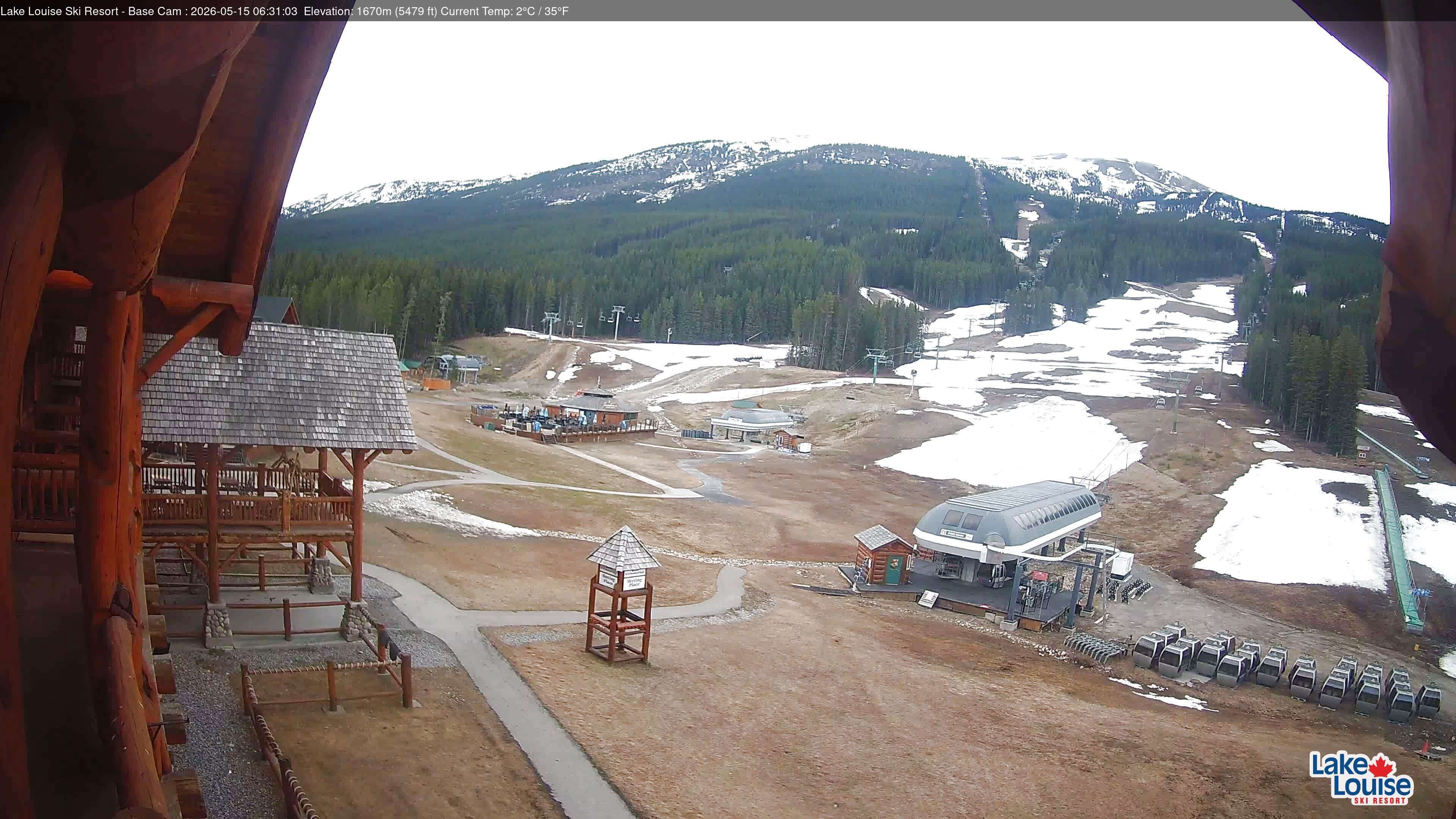 Archiv Foto Webcam Lake Louise: Talstation