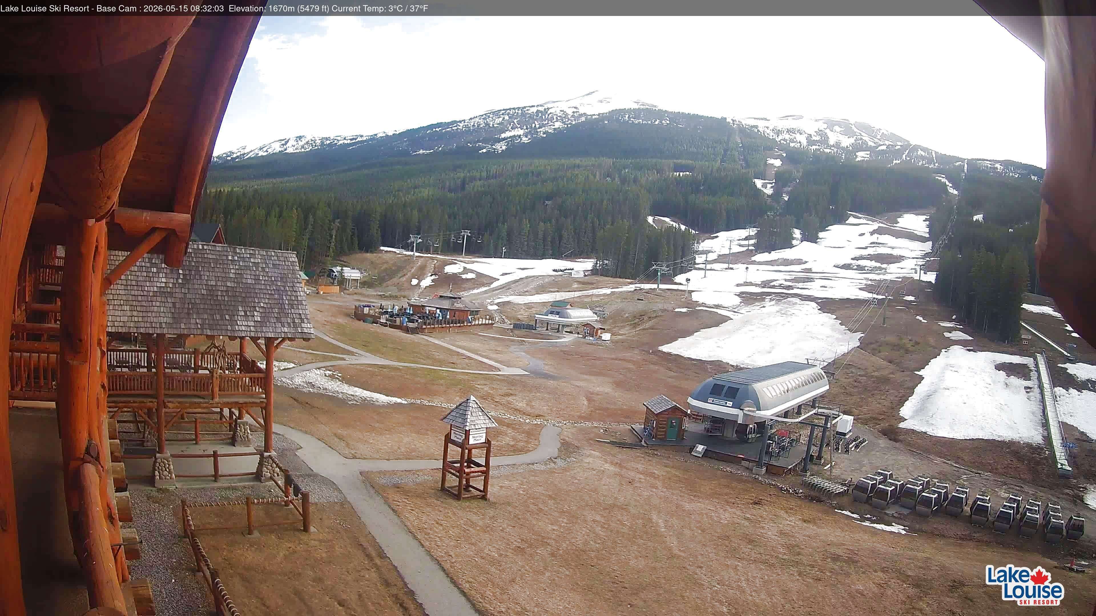 Archiv Foto Webcam Lake Louise: Talstation