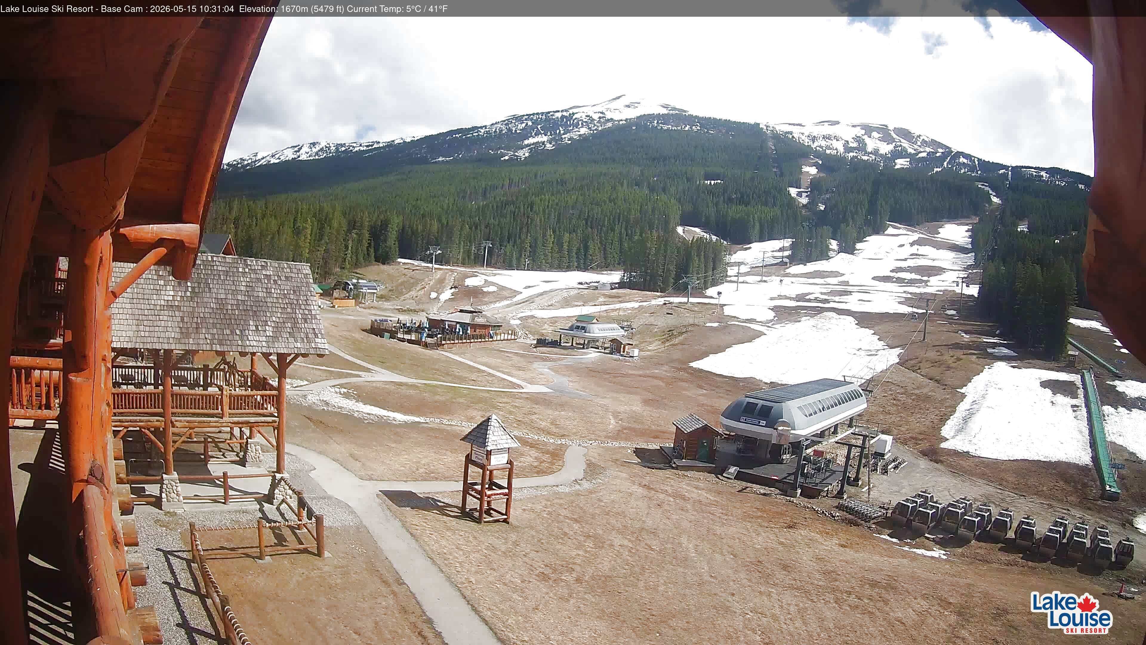 Archiv Foto Webcam Lake Louise: Talstation