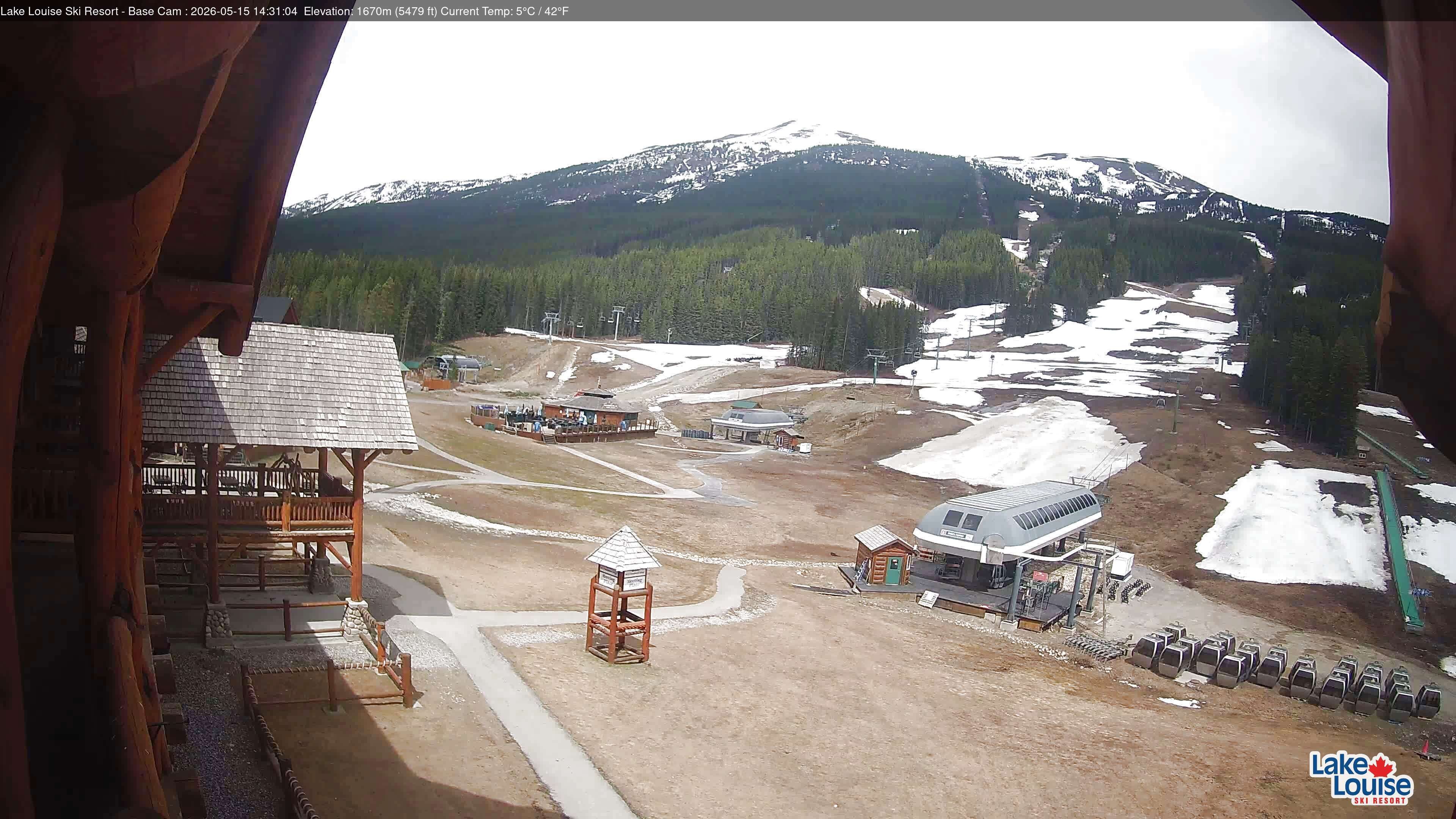 Archiv Foto Webcam Lake Louise: Talstation