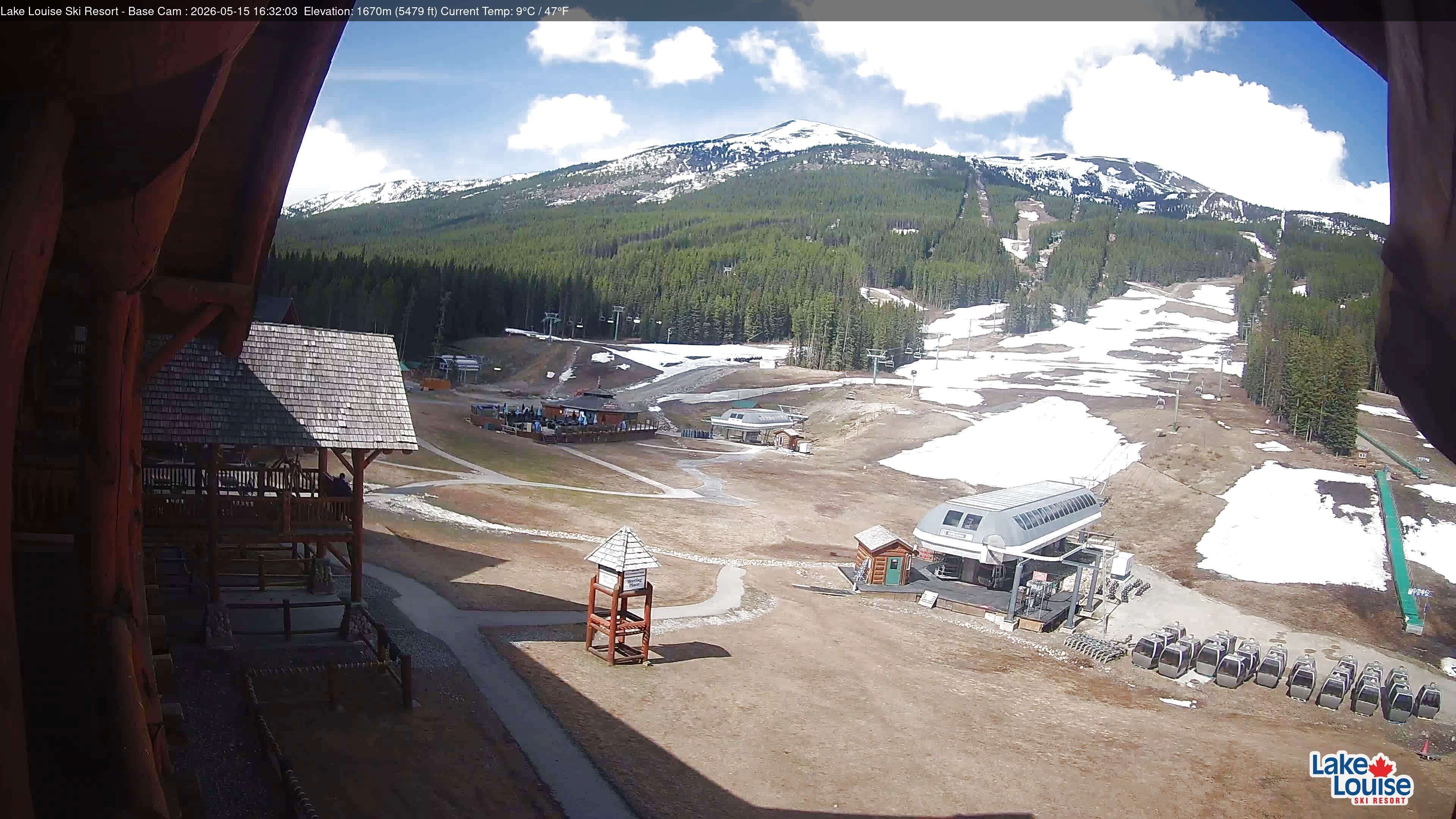 Archiv Foto Webcam Lake Louise: Talstation