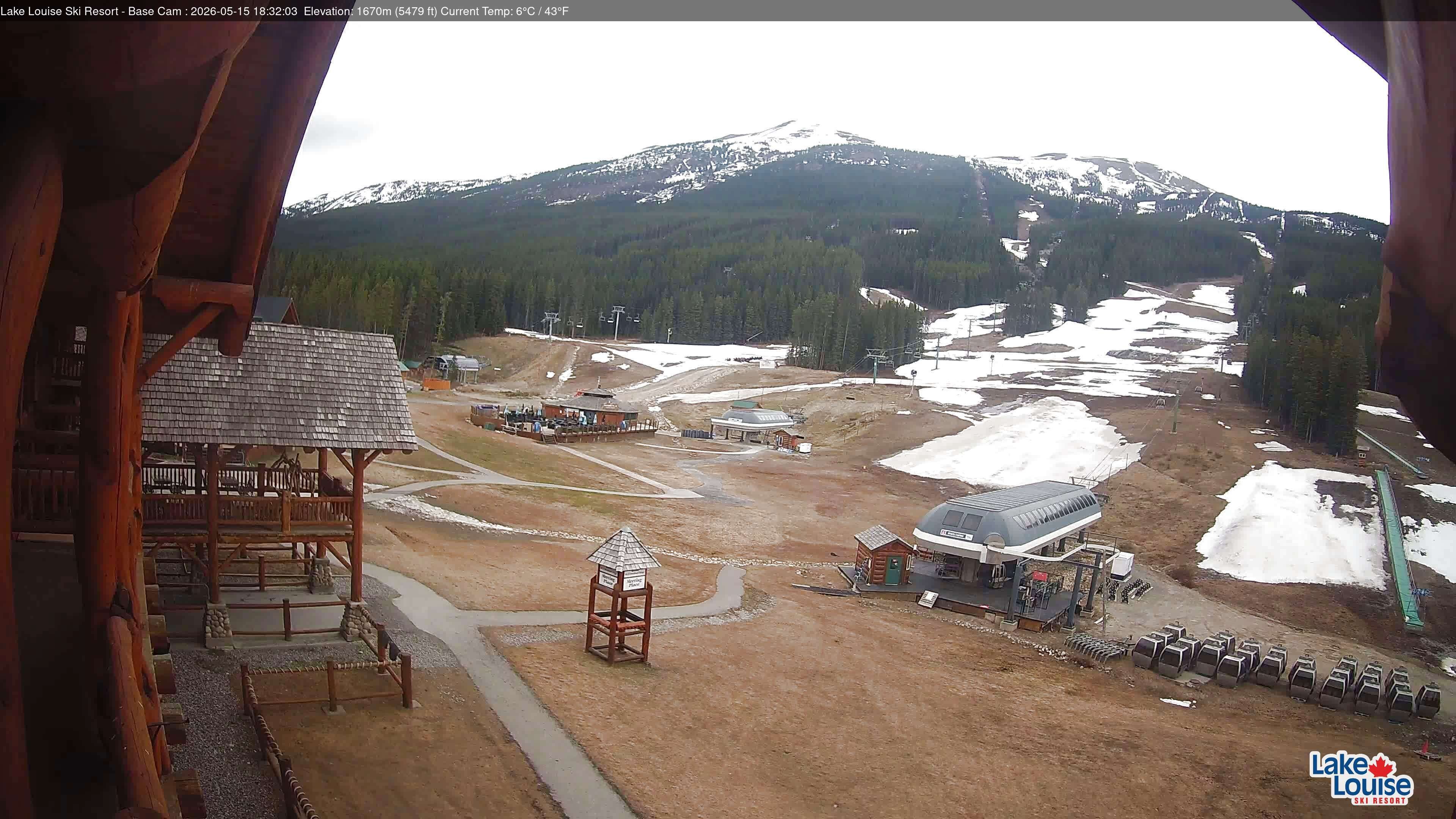 Archiv Foto Webcam Lake Louise: Talstation
