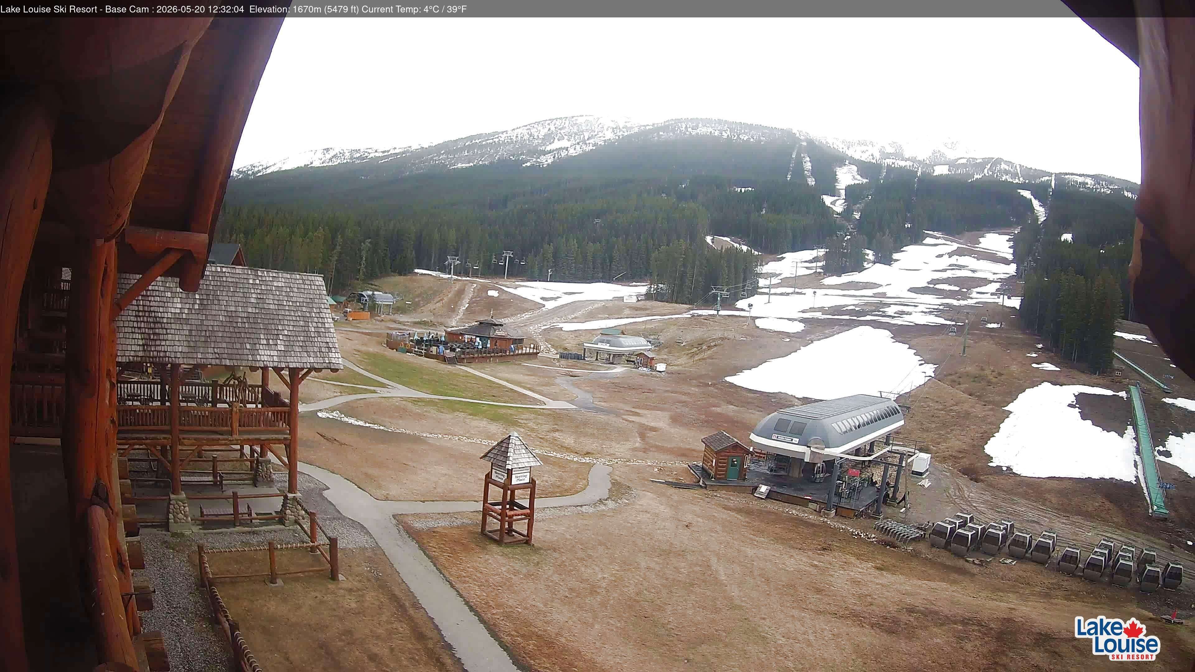Archived image Webcam Lake Louise: Base Area