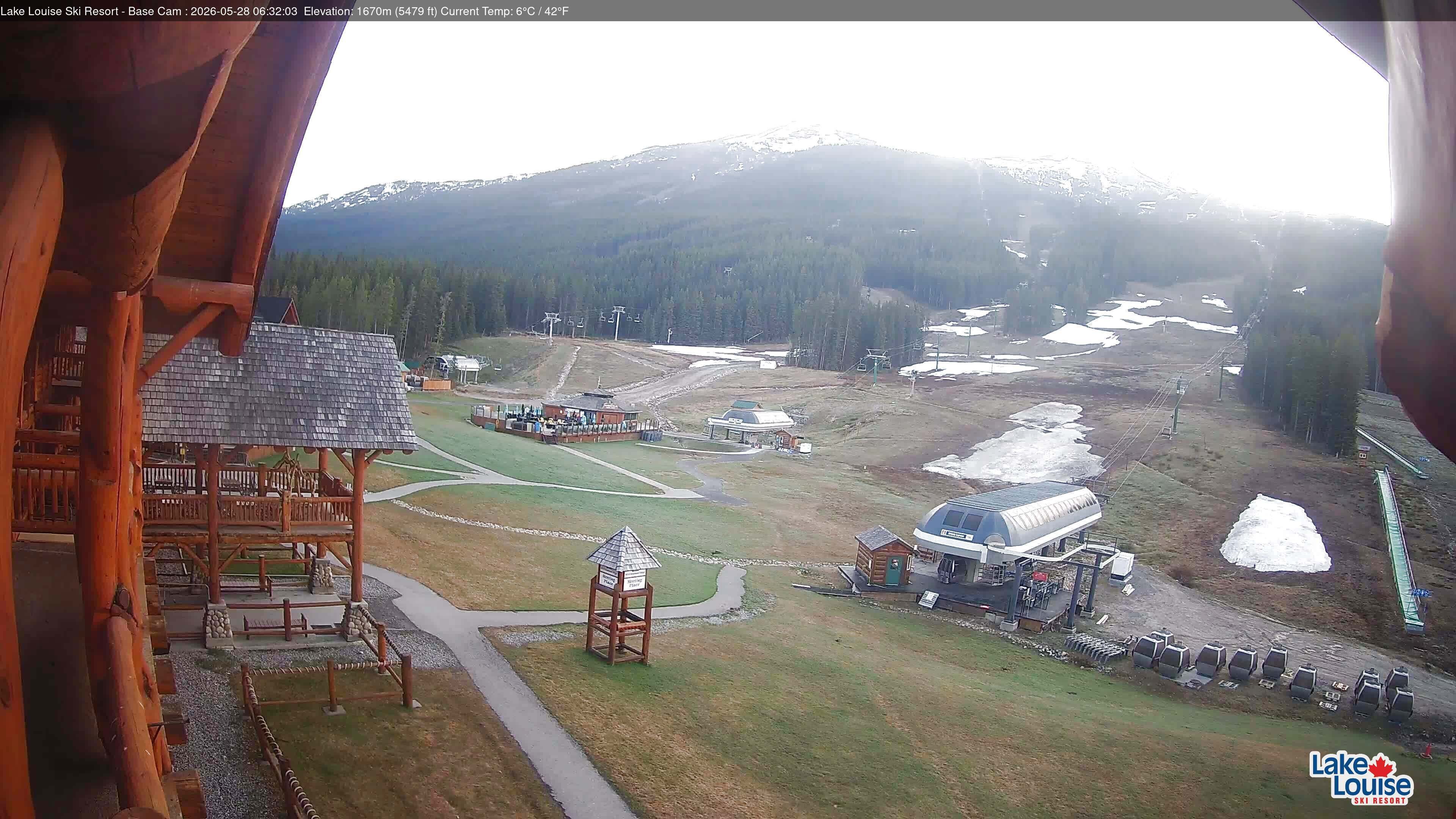 Archiv Foto Webcam Lake Louise: Talstation