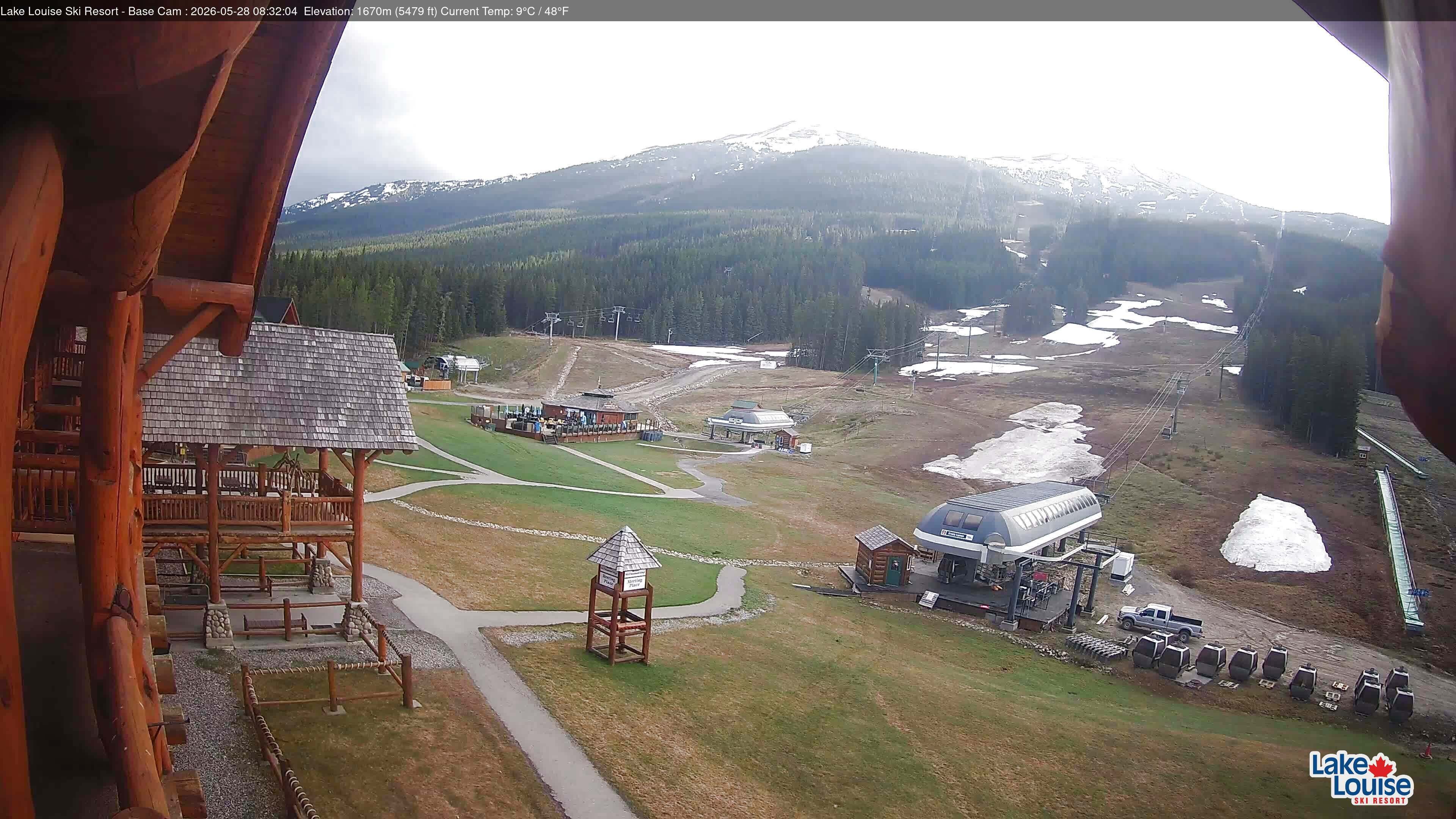 Archiv Foto Webcam Lake Louise: Talstation
