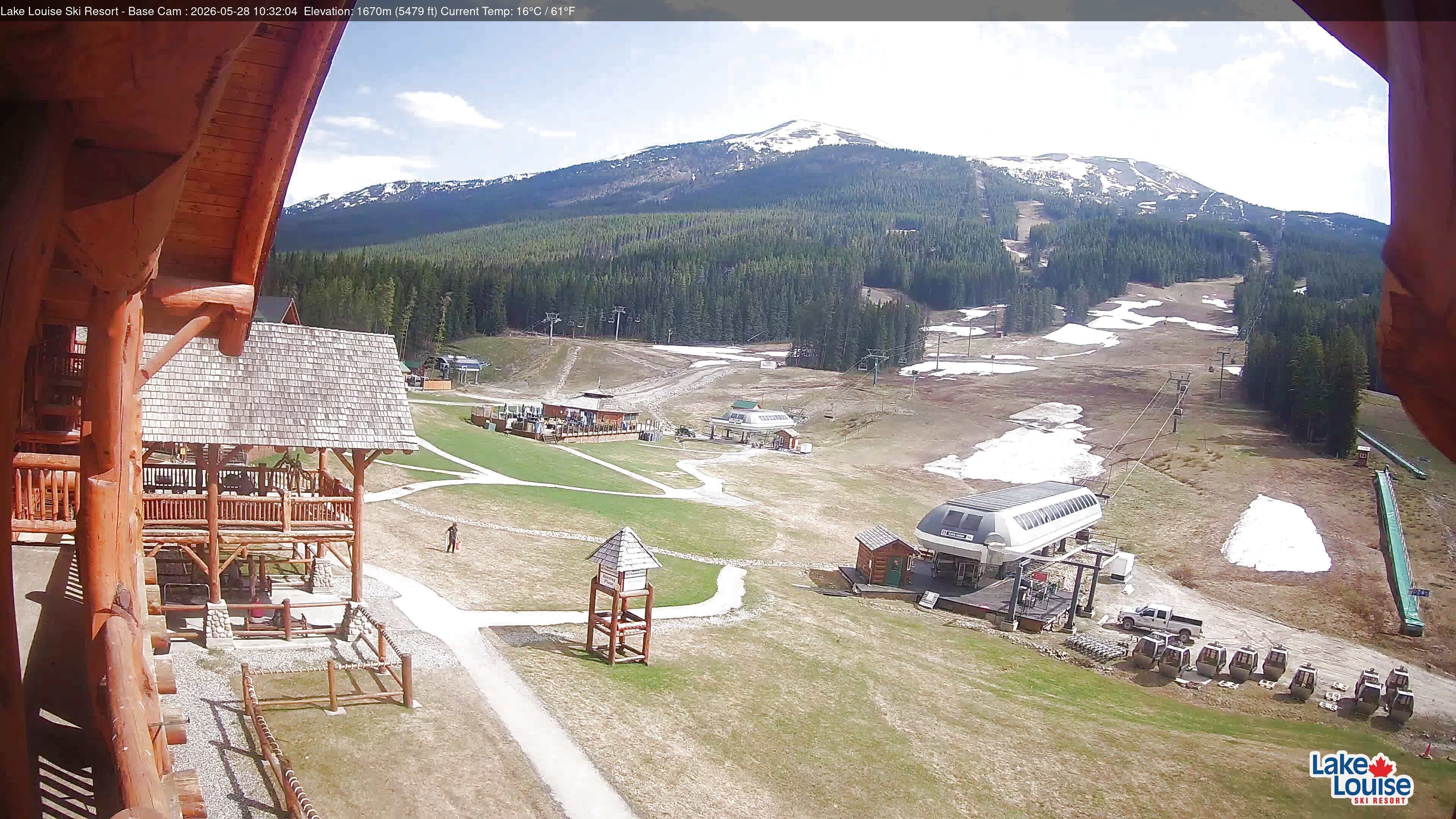 Archiv Foto Webcam Lake Louise: Talstation
