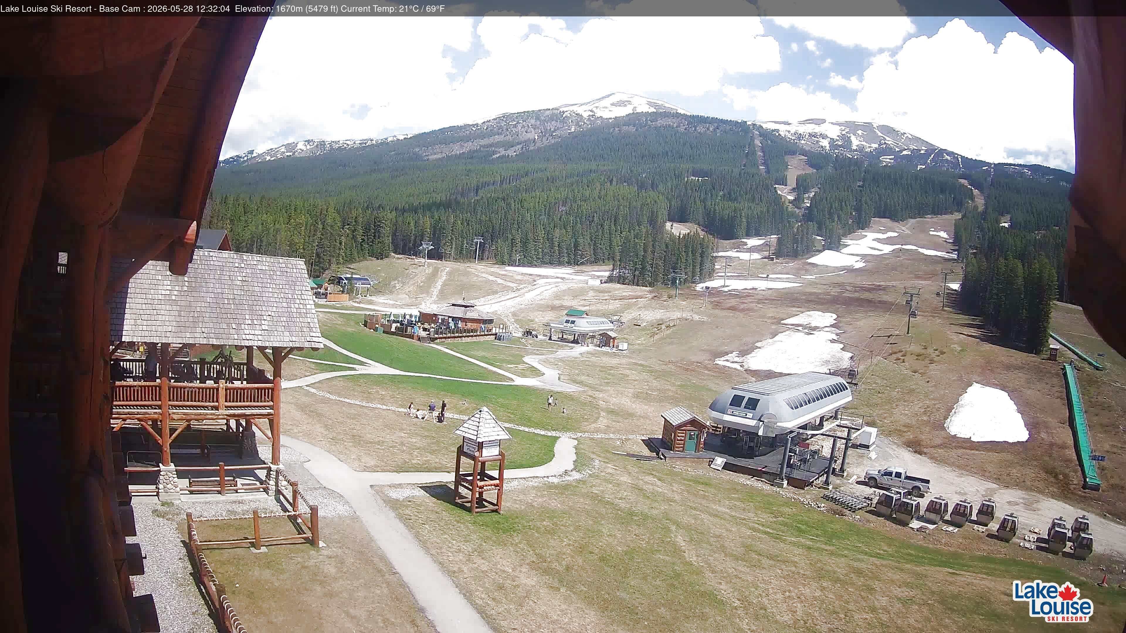 Archiv Foto Webcam Lake Louise: Talstation
